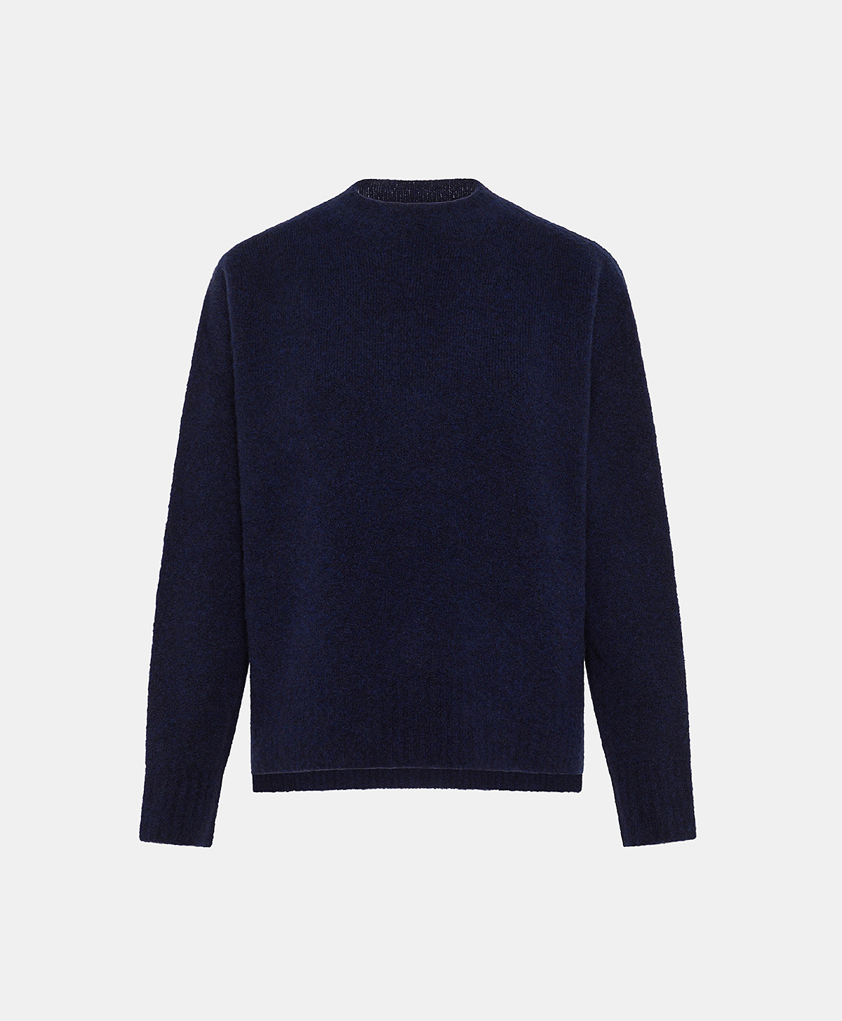 KOBE SWEATER IN SOLID COLOUR FLEECE-EFFECT WOOL - INK - Momonì