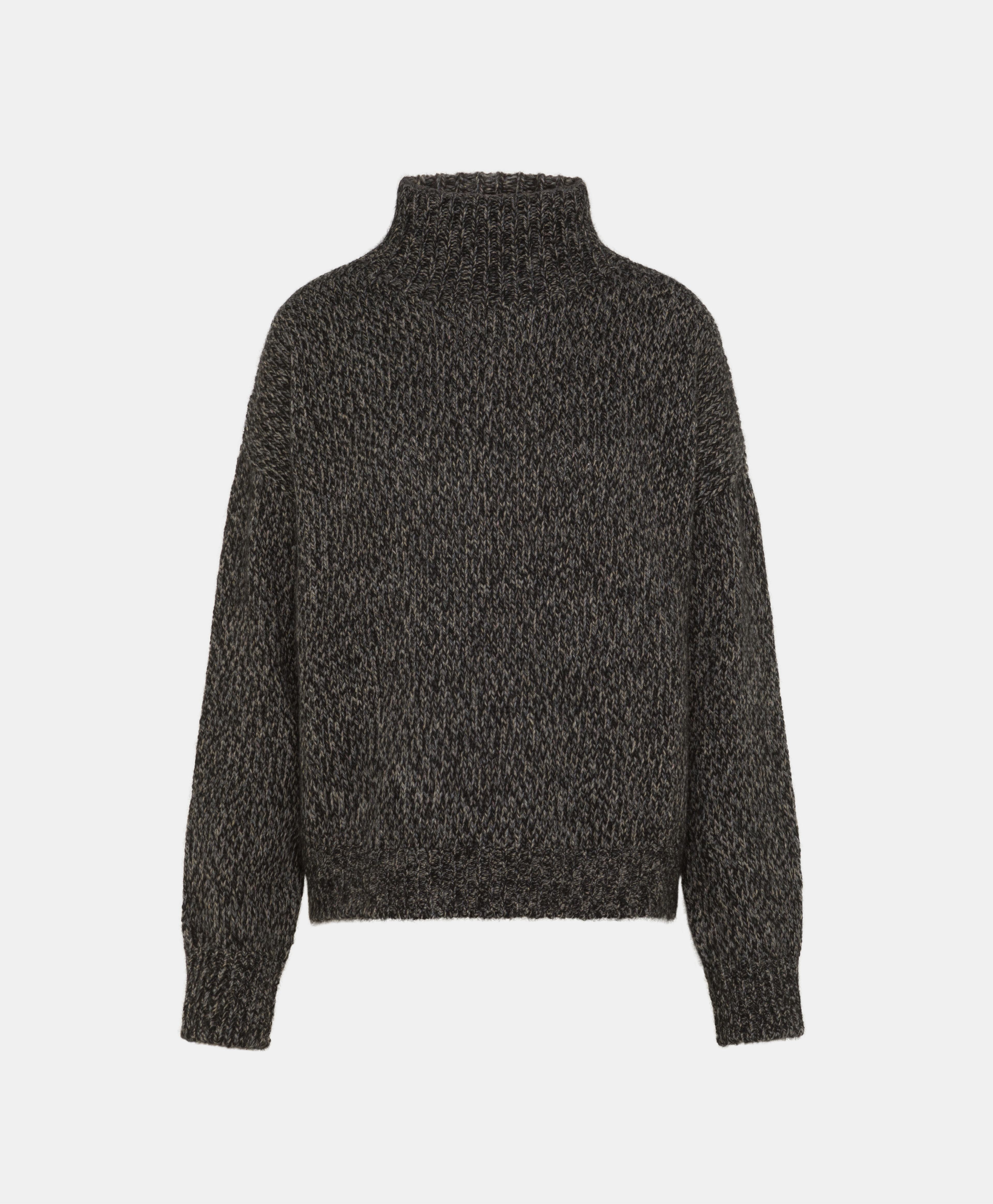 UMA MOULINÈ-EFFECT SWEATER - CHARCOAL GRAY - Momonì