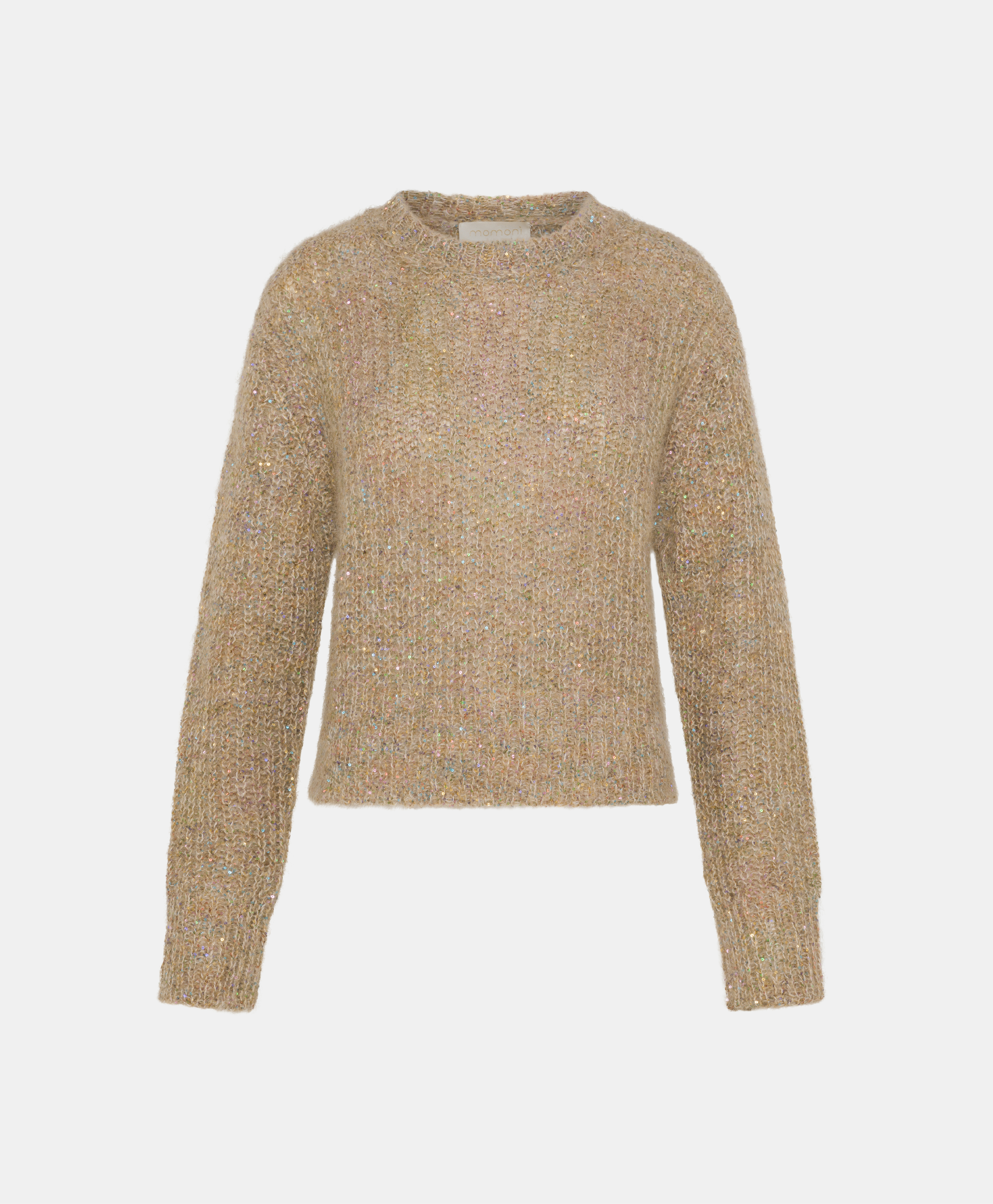 ODO SWEATER IN SHADED MOHAIR - BEIGE - Momonì