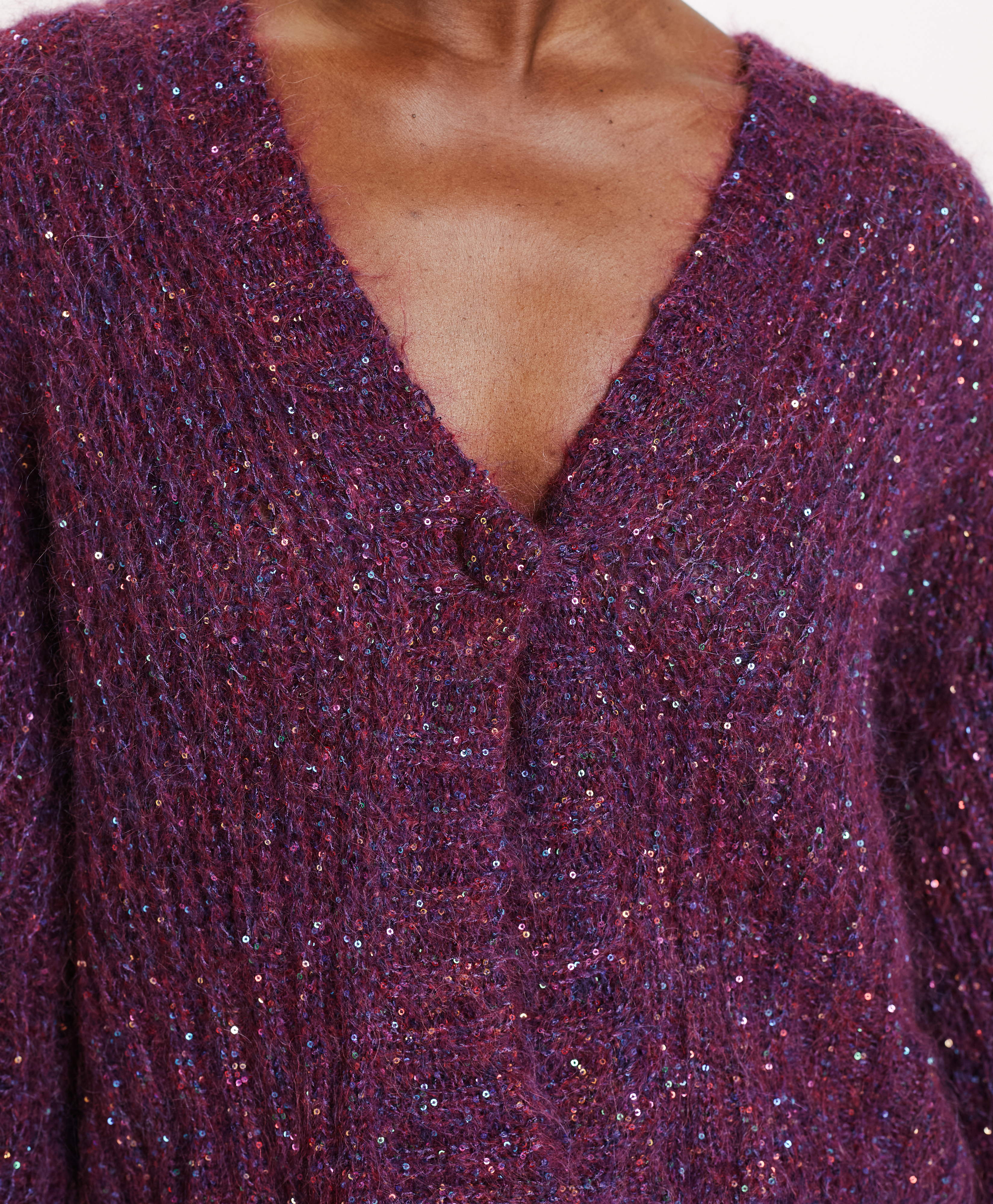 KUSA SWEATER IN SHADED MOHAIR - VIOLET - Momonì