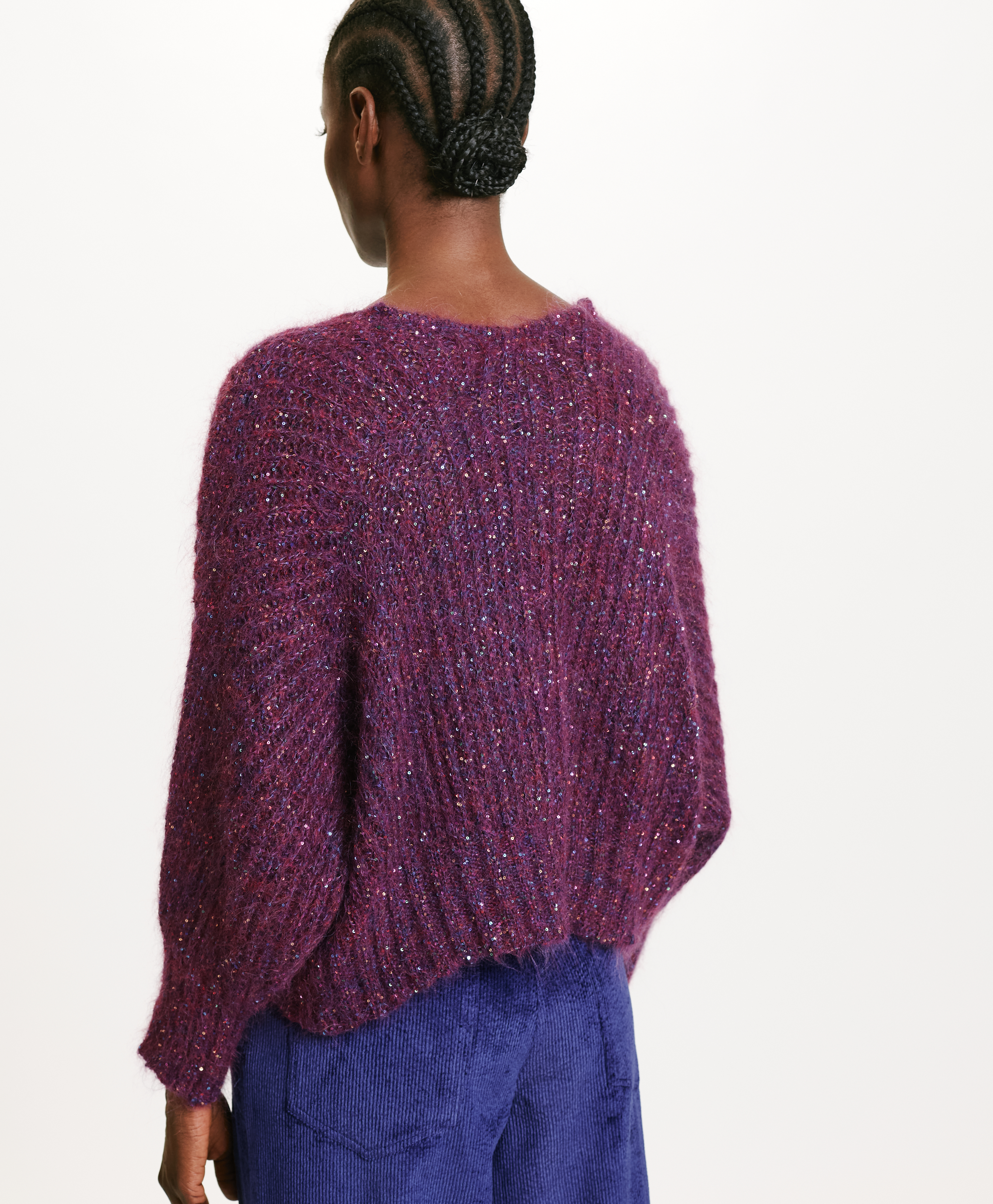 KUSA SWEATER IN SHADED MOHAIR - VIOLET - Momonì