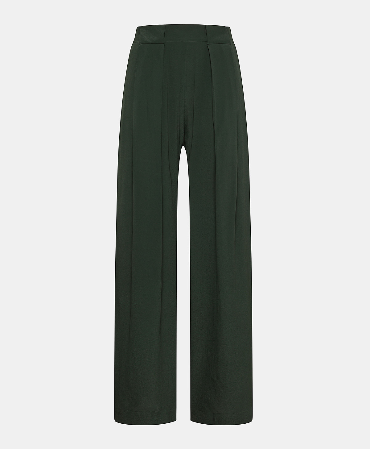 ASPEN PANTS IN SOLID COLOUR ACETATE/SILK - FOREST - Momonì