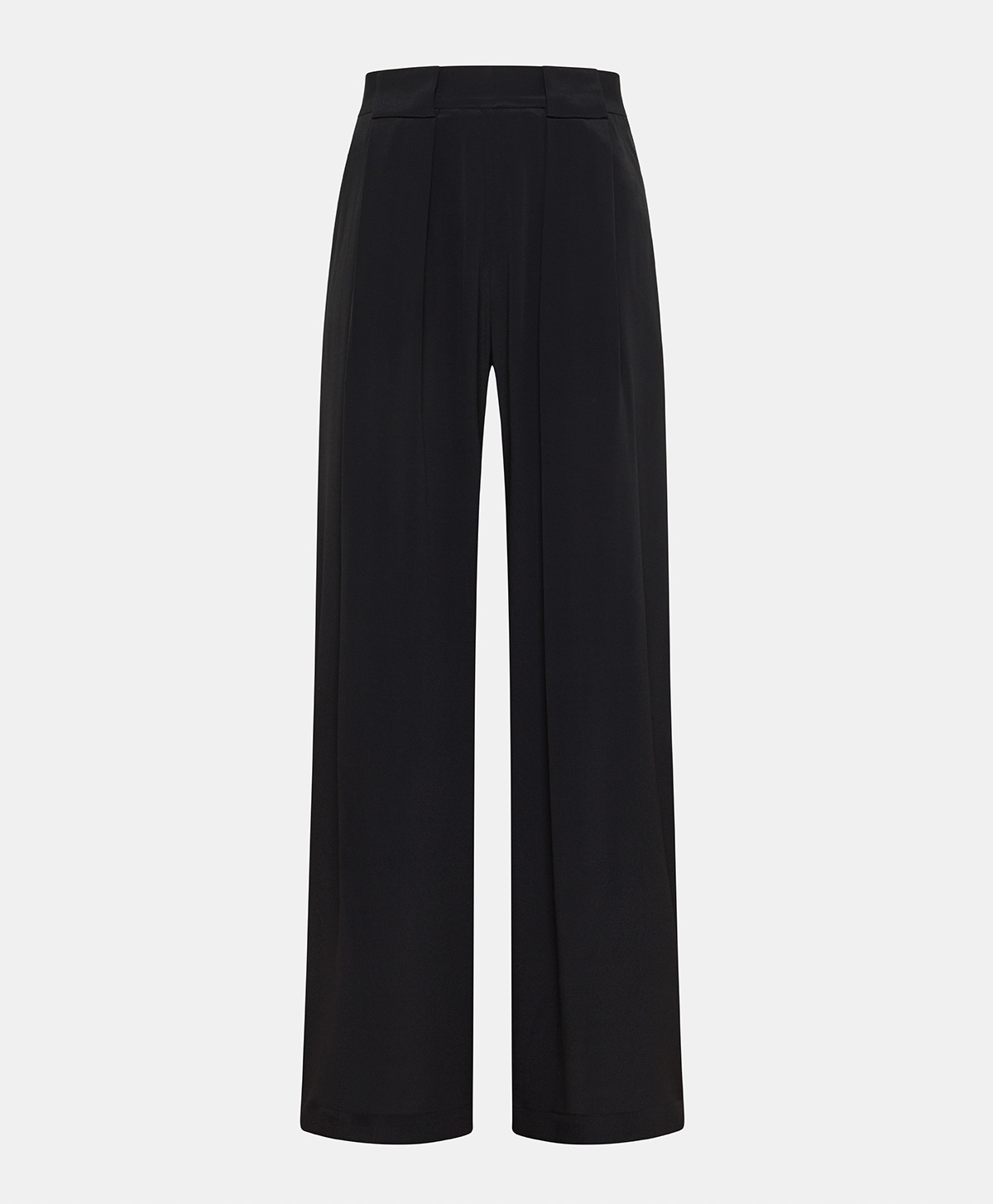 ASPEN PANTS IN SOLID COLOUR ACETATE/SILK - BLACK - Momonì