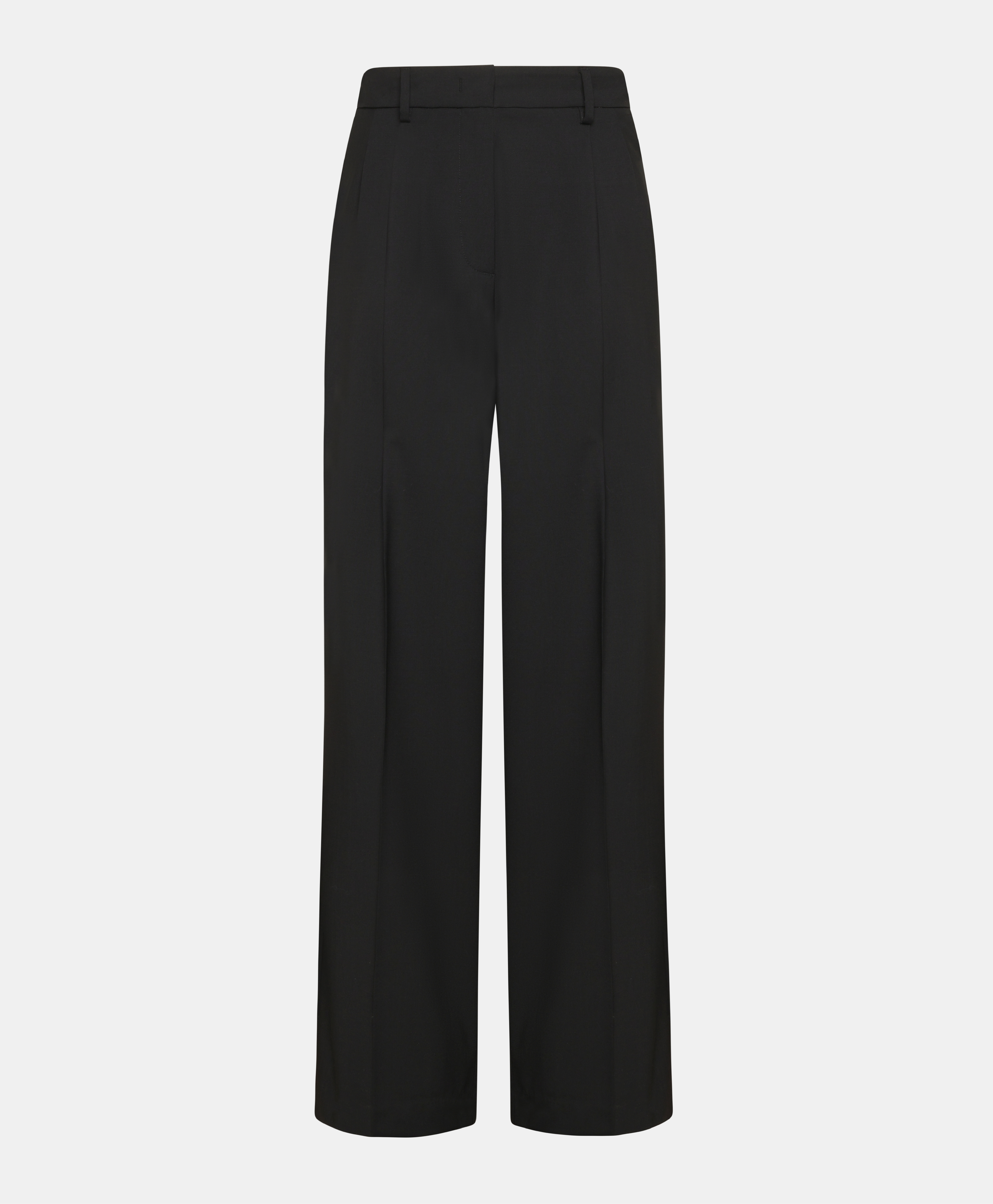 PANTALON KYOTO EN LAINE FROIDE BISTRETCH - NOIR - Momonì