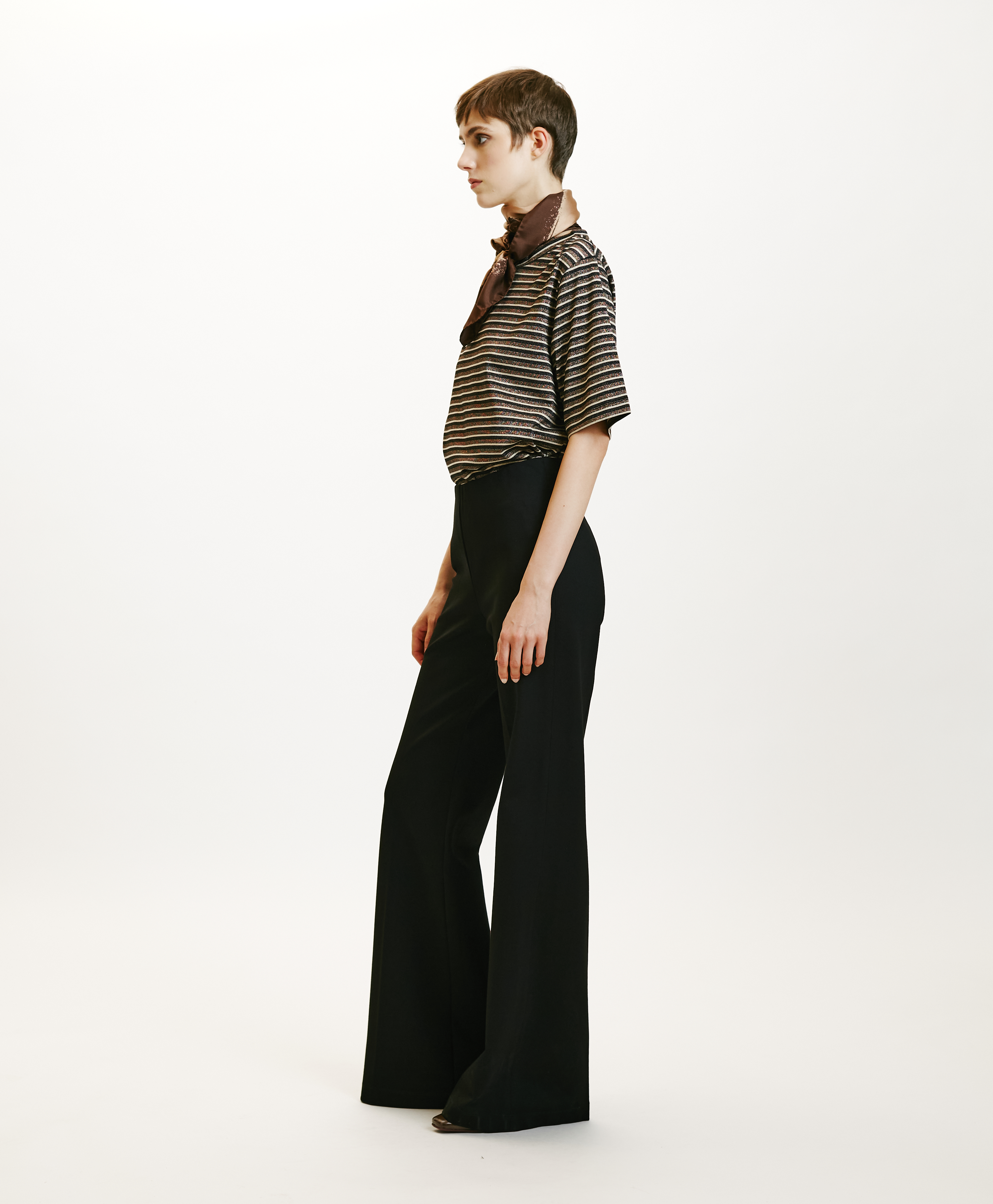 YUKI PANTS IN PUNTO MILANO - BLACK - Momonì