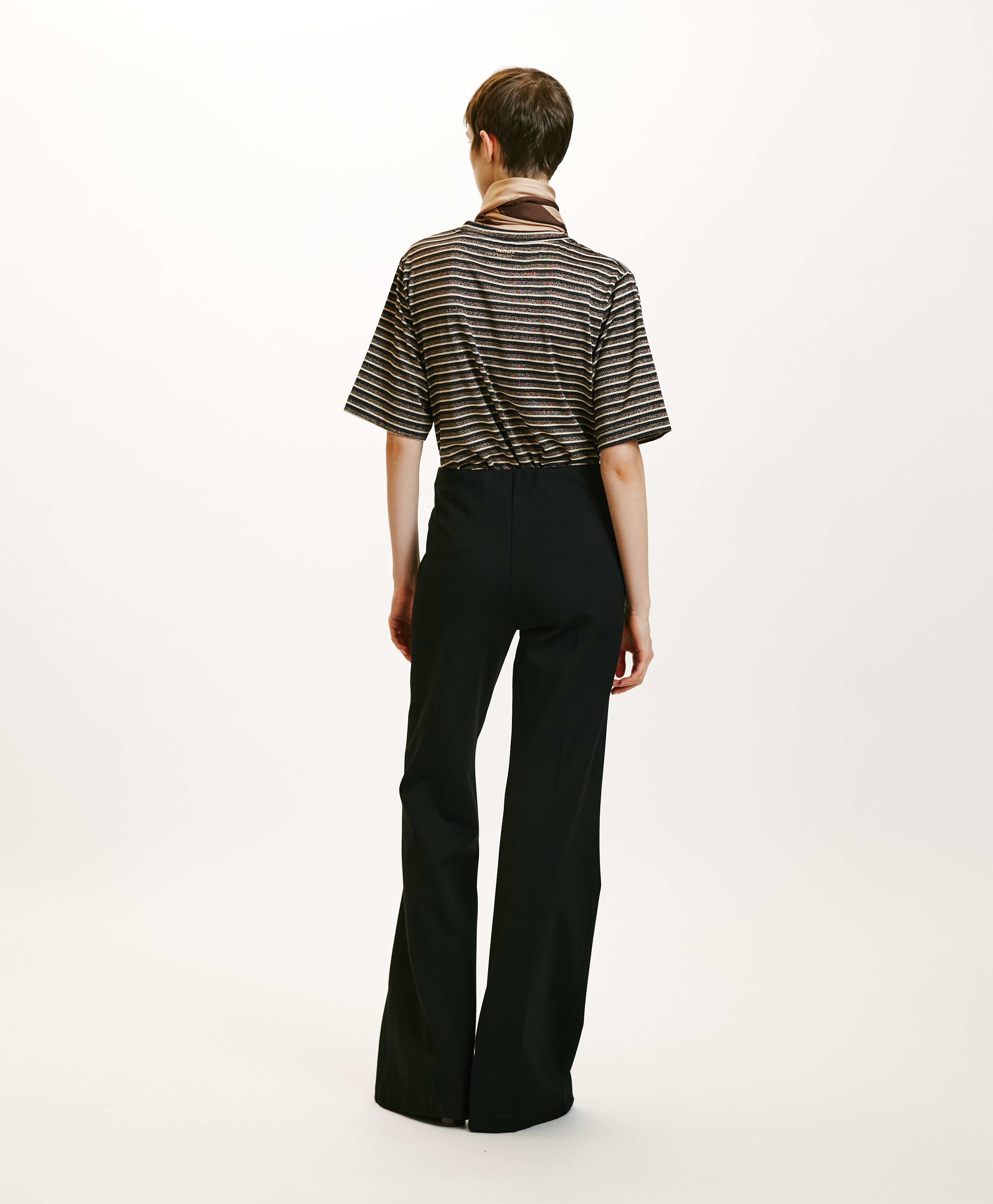 PANTALON YUKI AU POINT MILAN - NOIR - Momonì