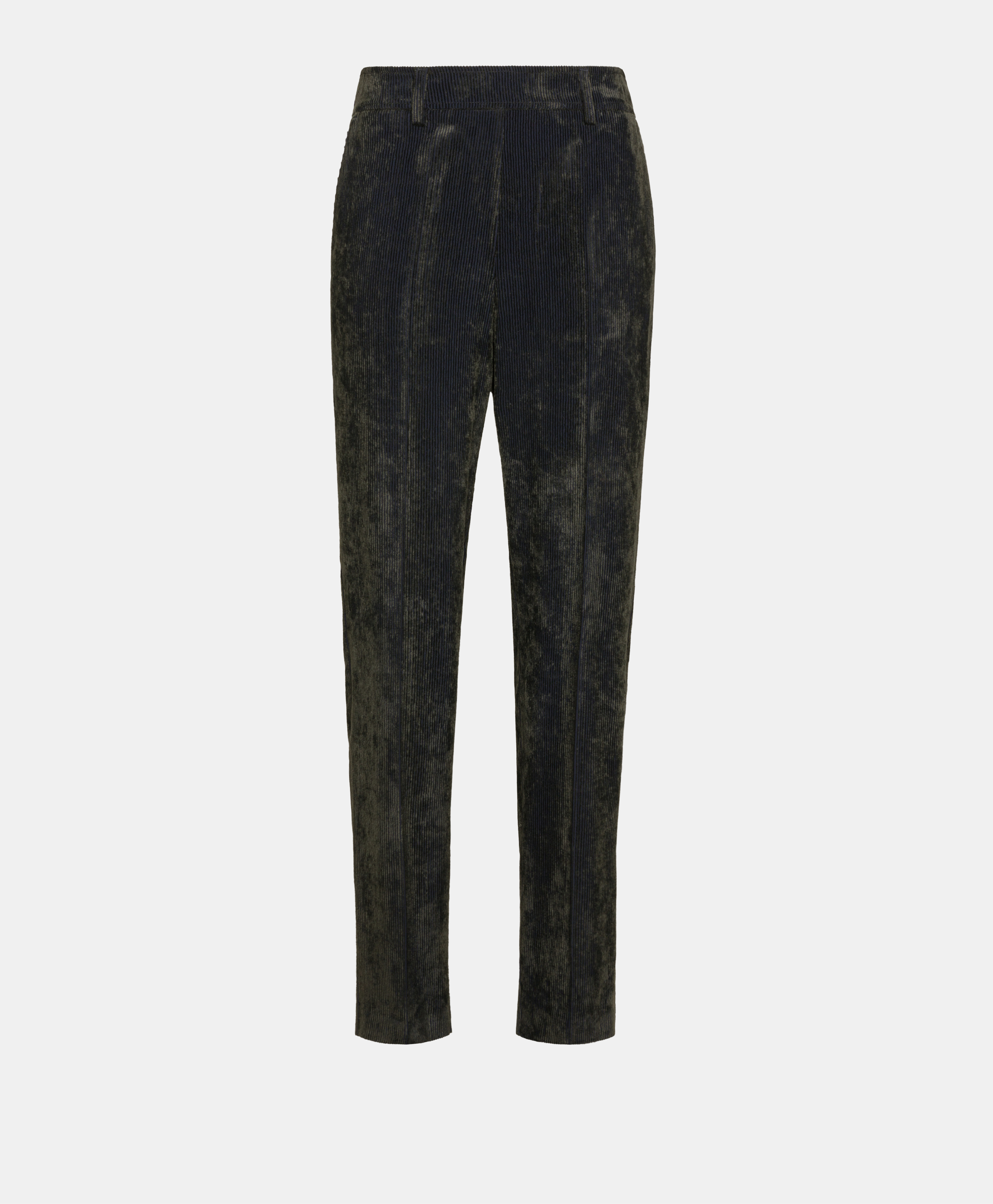 VISCHIO PANTS IN STRETCH TWO-TONE CORDUROY - CHARCOAL GRAY - Momonì