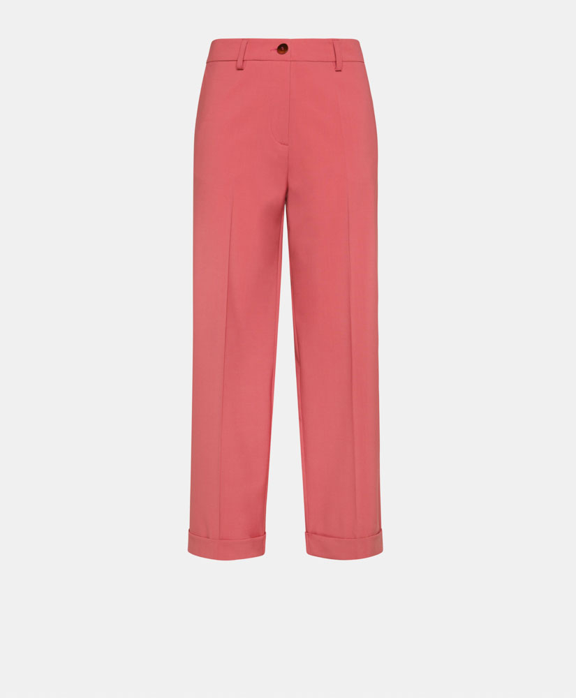 PANTALON DANGO EN LAINE FROIDE BISTRETCH - CORAIL - Momonì