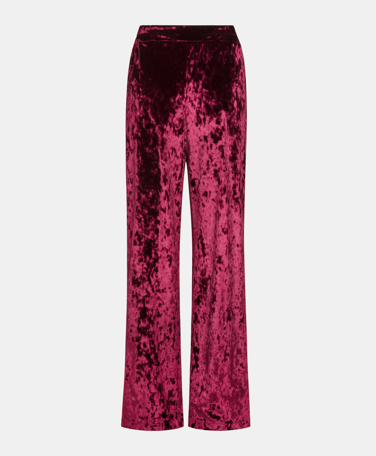 PANTALONI BACCARAT IN VELLUTO STRETCH  -BORDEAUX - Momonì