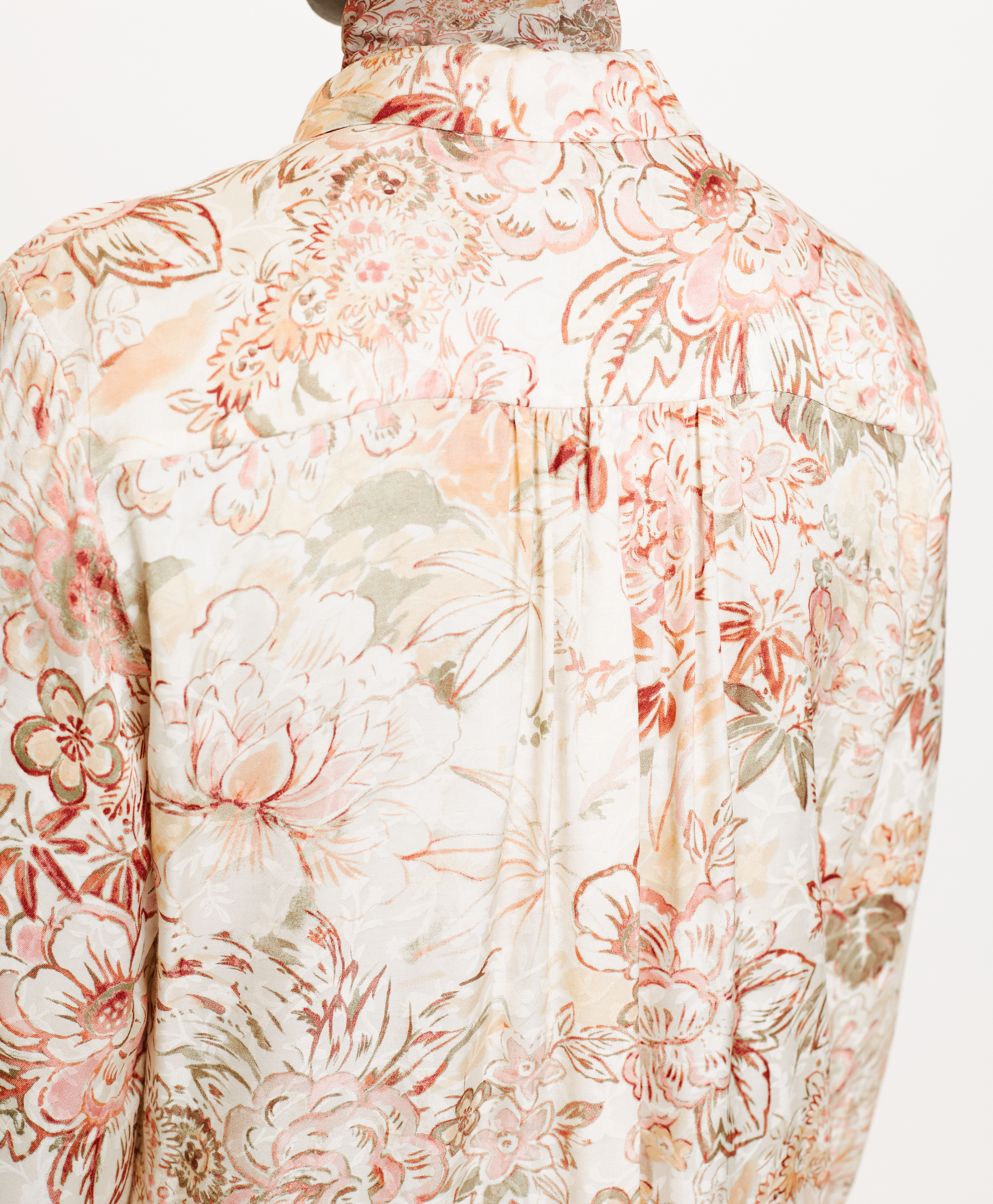 MEUDON SHIRT IN PRINTED JACQUARD VISCOSE - MULTICOLOR ROSE - Momonì