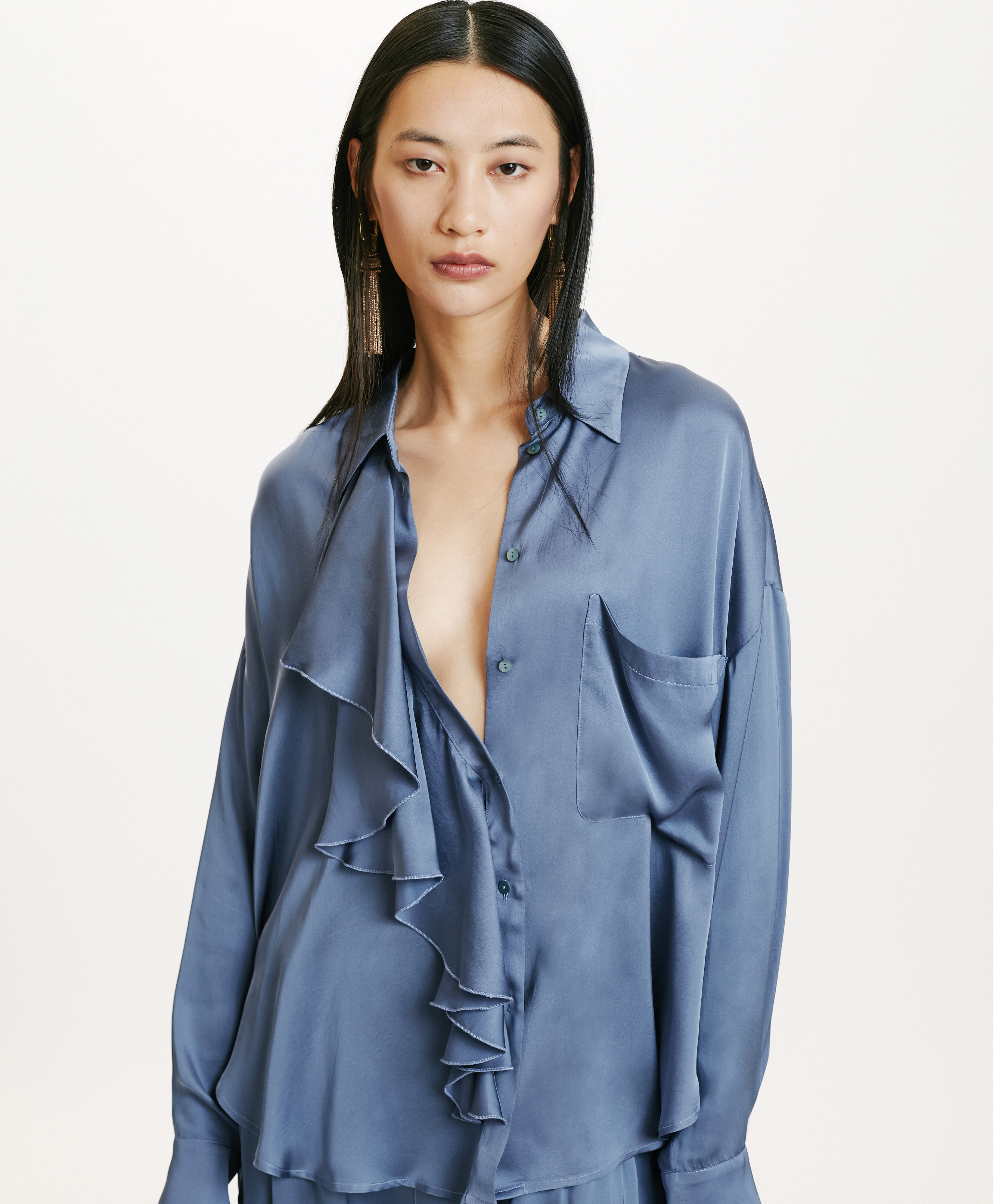 FUJITA SHIRT IN WASHED SILK - SUGAR PAPER - Momonì