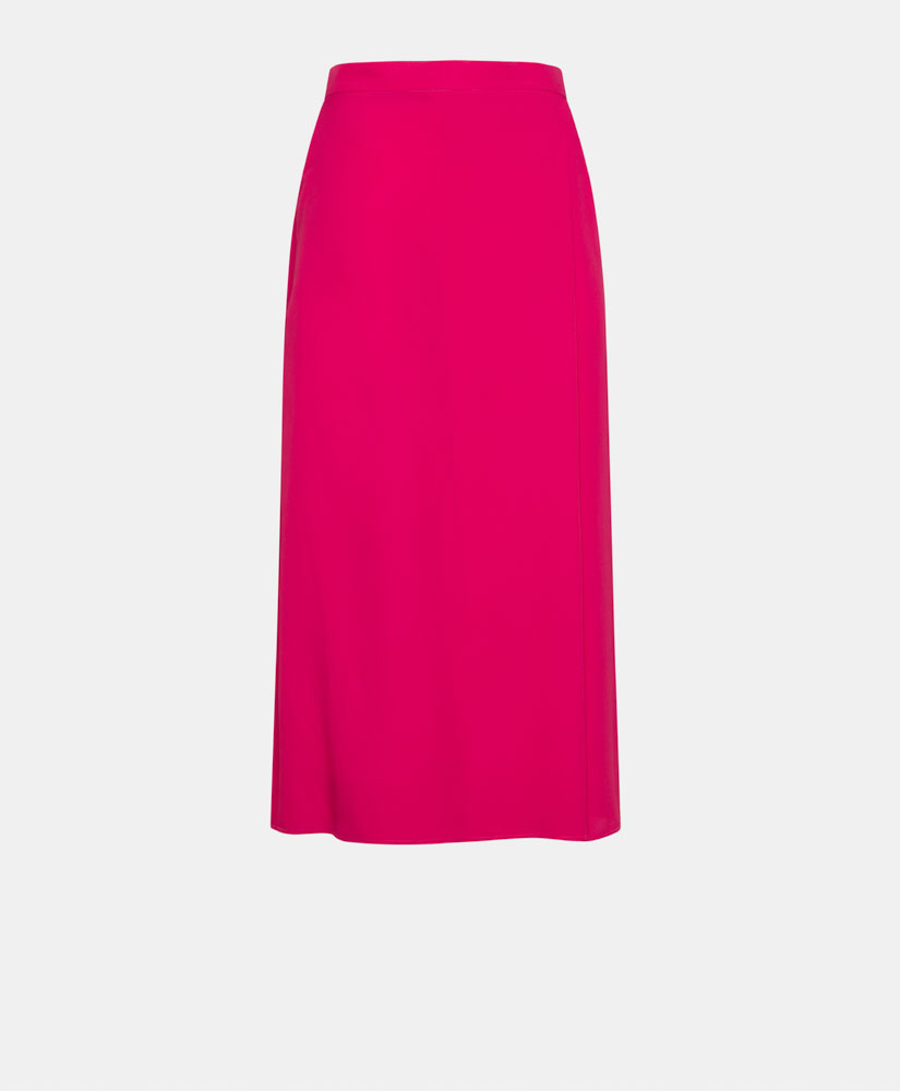 GETA SKIRT IN SOLID COLOUR ACETATE/SILK - FUCHSIA - Momonì