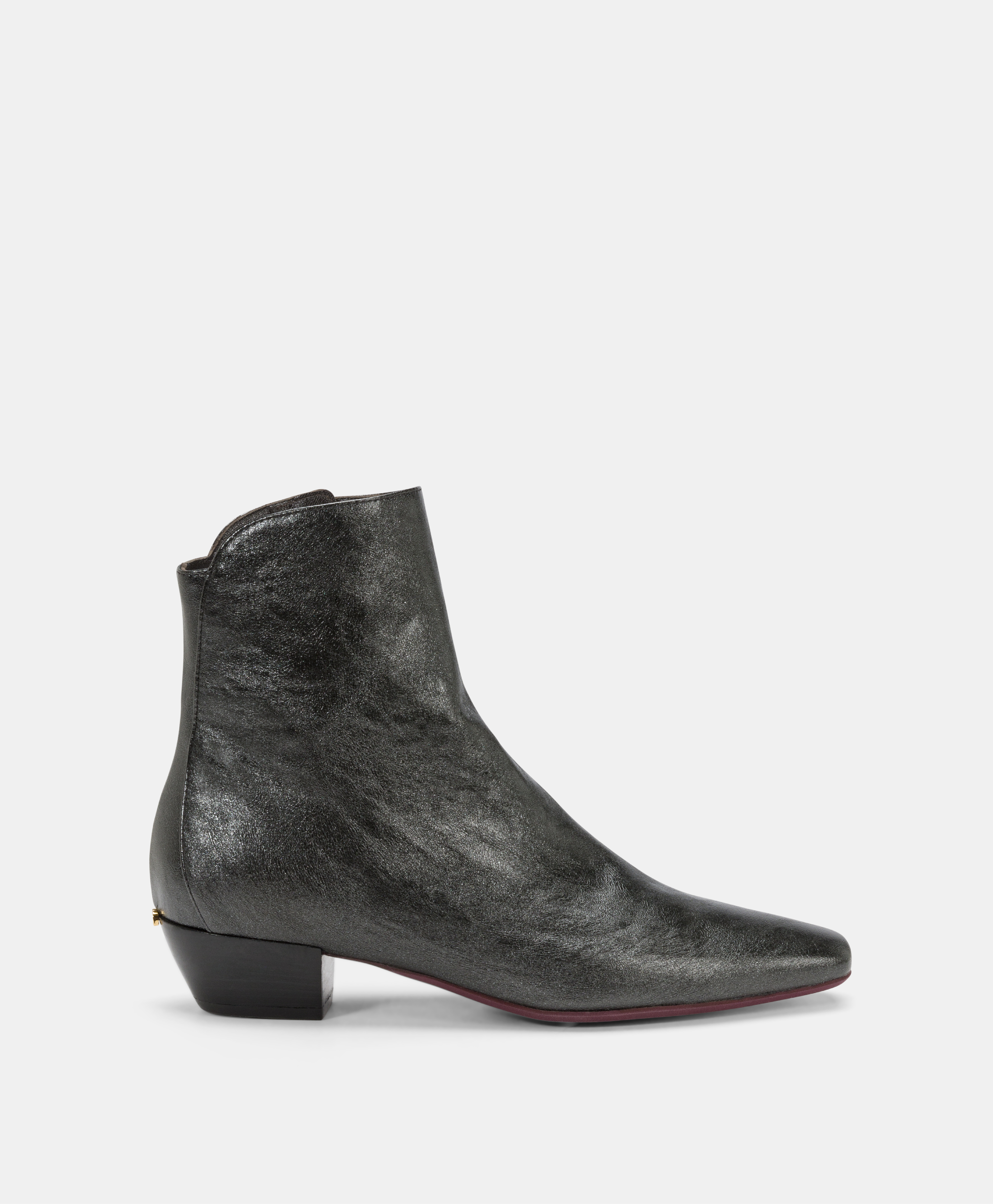 HASU SHOES IN LAMINATED ECO-LEATHER - BLACK - Momonì