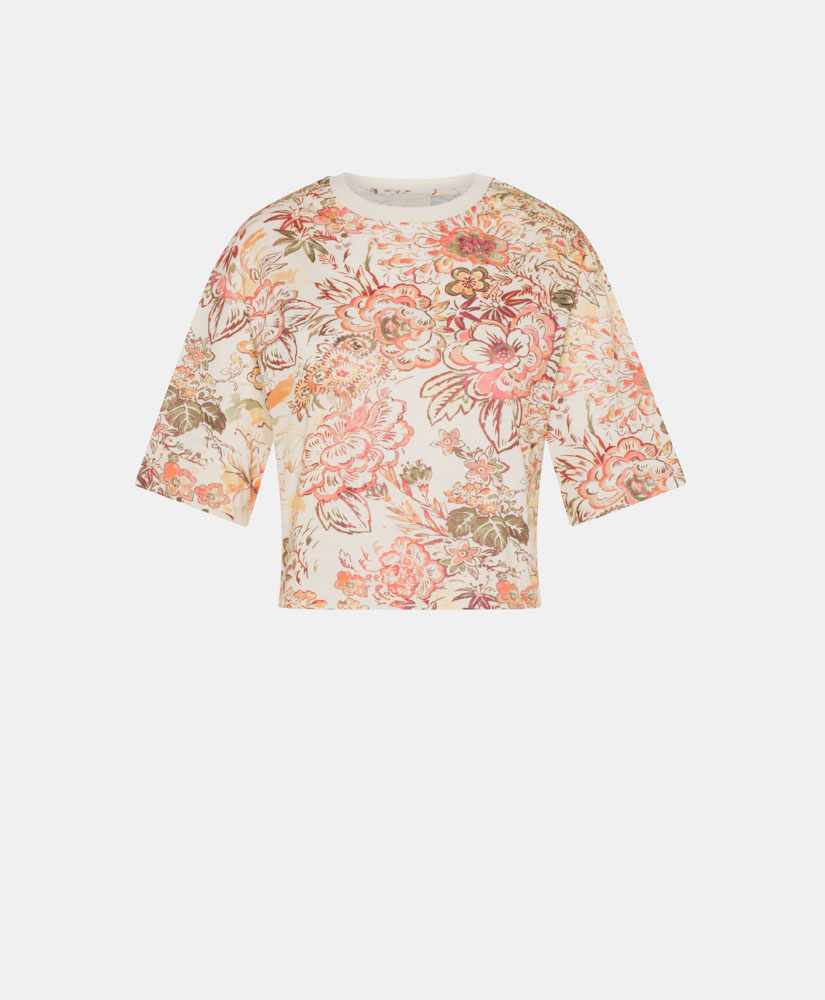 T-SHIRT MARU EN JERSEY IMPRIMÉ ALLOVER - MULTICOLORE ROSE - Momonì