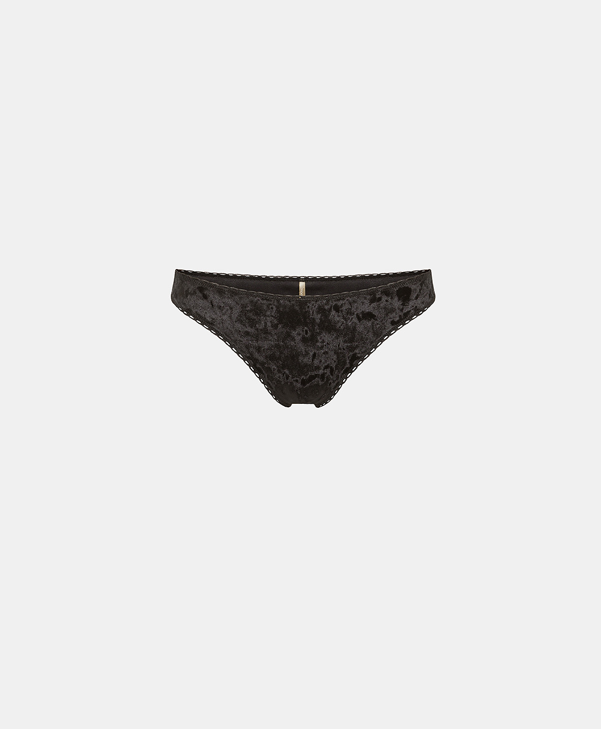 ARCA KNICKERS IN STRETCH VELVET - BLACK - Momonì