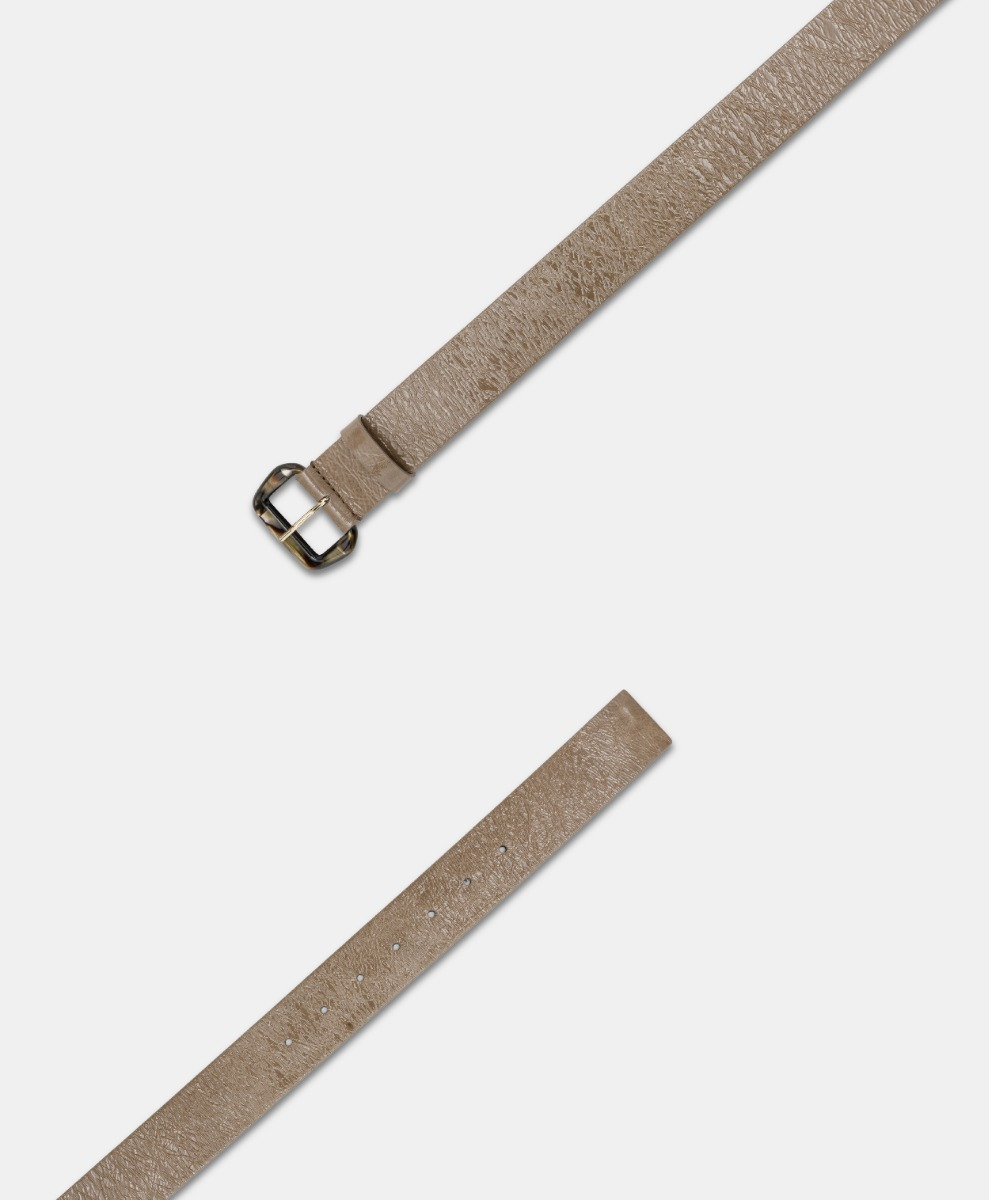 ANPAN BELT IN NAPLAK LEATHER - TAUPE - Momonì