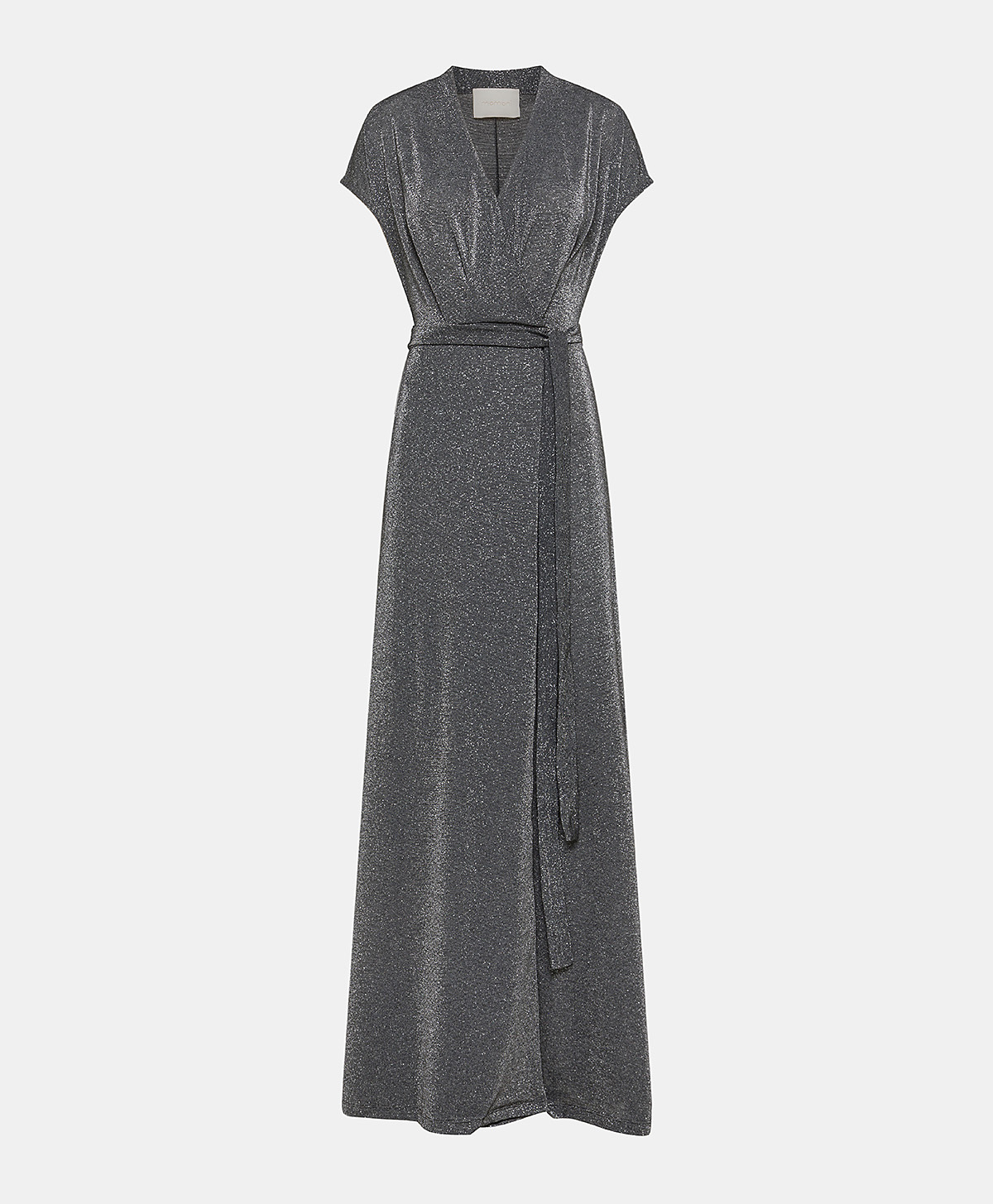 COTONARIA DRESS IN JERSEY LUREX - DARK GREY - Momonì