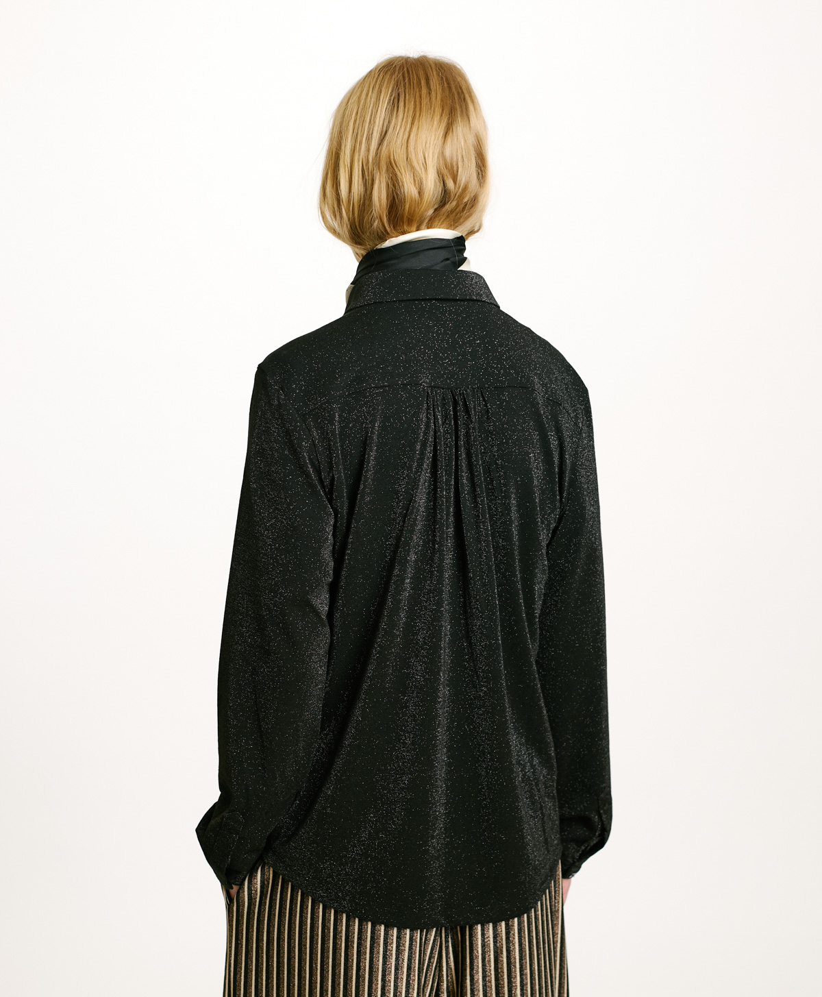 MEUDON SHIRT IN JERSEY LUREX - CHARCOAL GRAY - Momonì