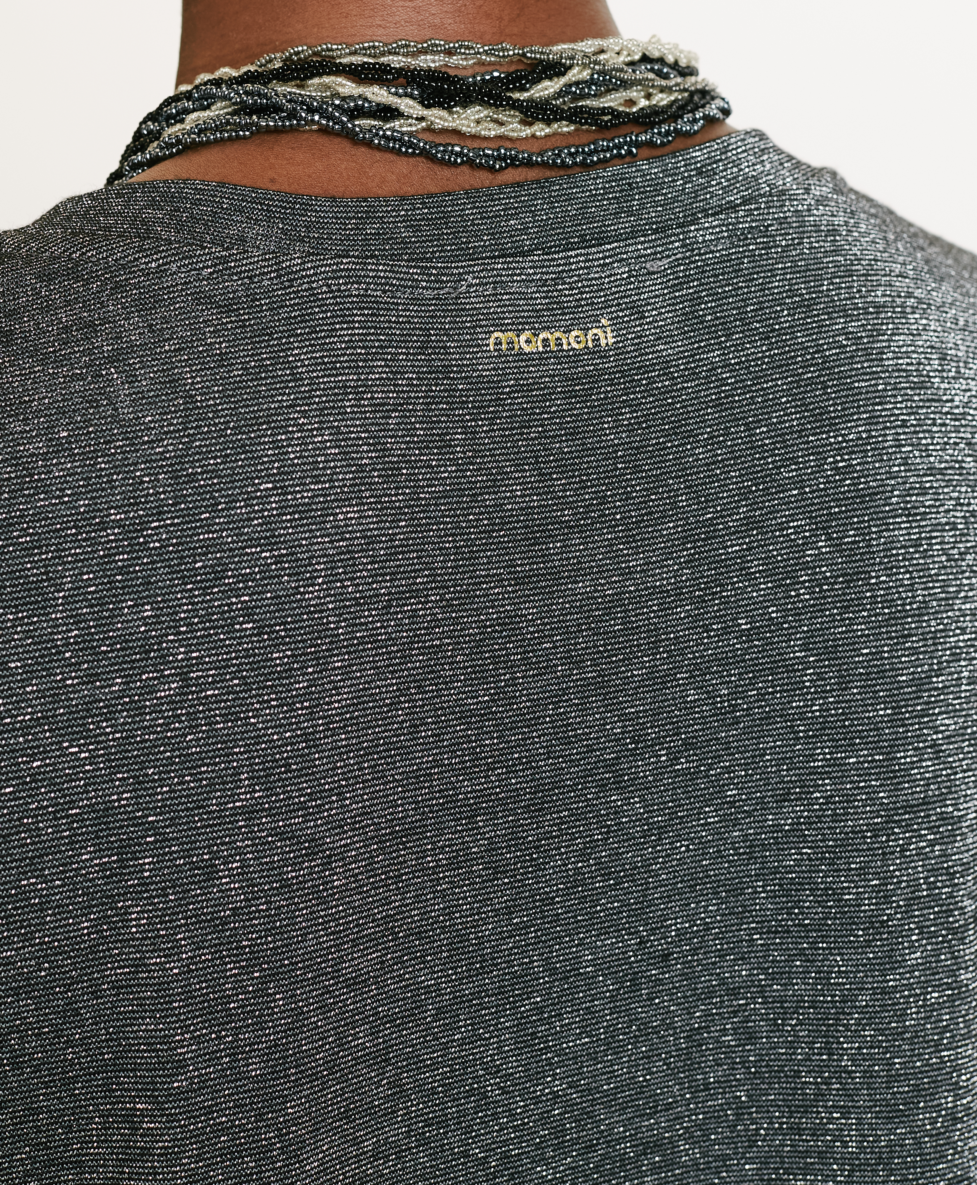 IORA TSHIRT IN JERSEY LUREX - DARK GREY - Momonì