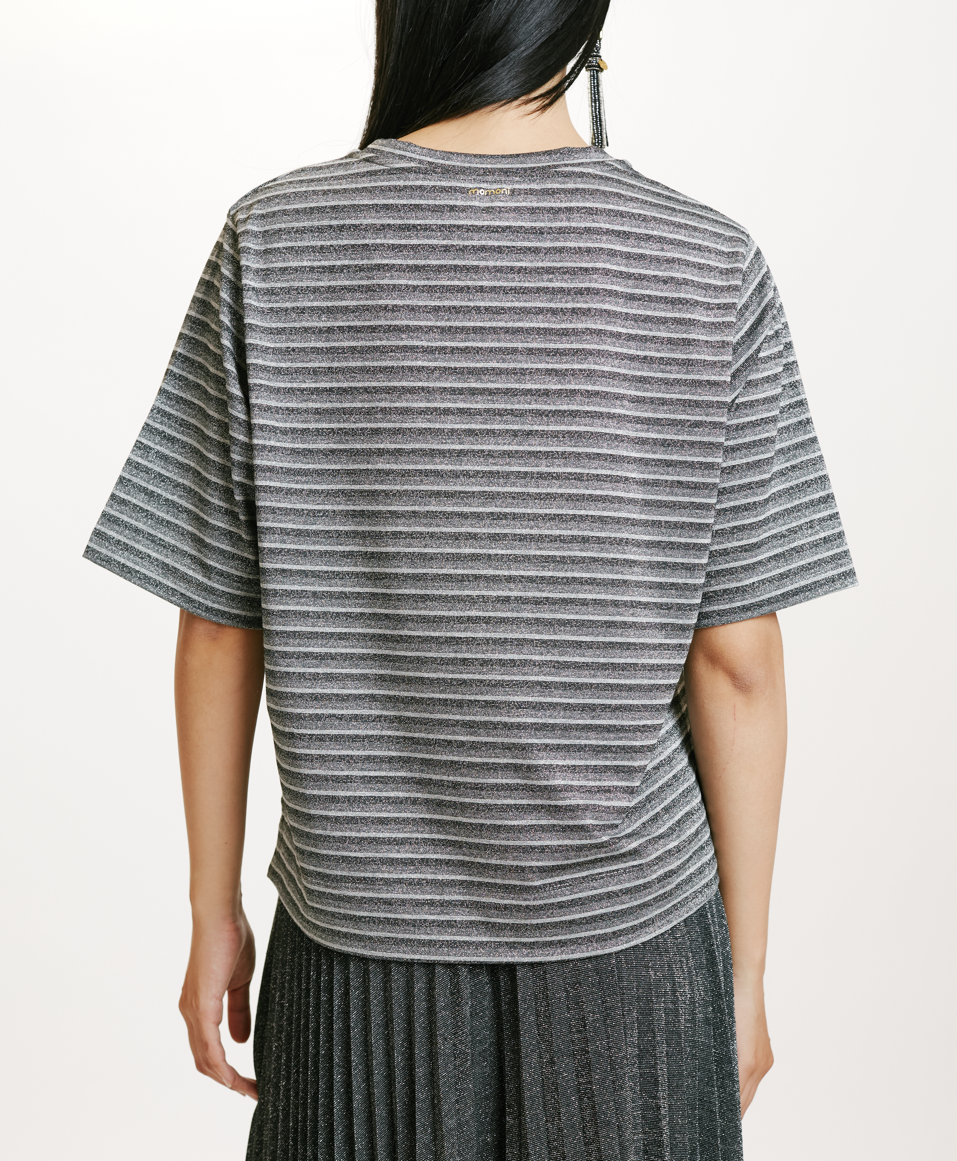 TSHIRT IORA EN JERSEY LUREX - GRIS MULTICOLORE - Momonì