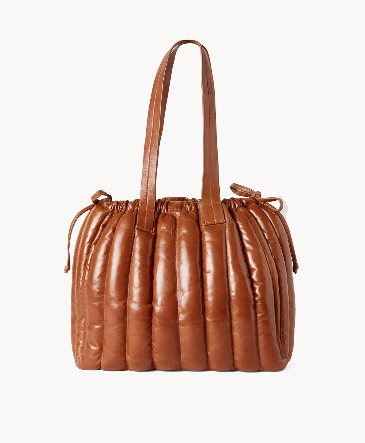 CLEVELAND QUILTED LEATHER SHOULDER BAG - TOBACCO - Momonì