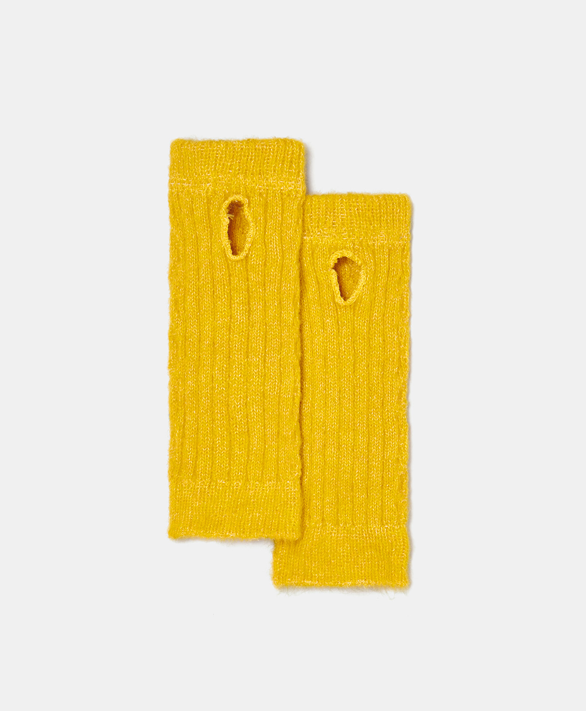 AUGUSTINE GLOVES IN MOHAIR - YELLOW - Momonì