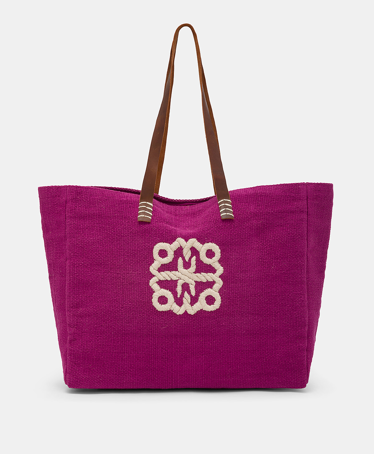 PARAGUAN BAG IN EMBROIDERED CANVAS - CYCLAMEN - Momonì