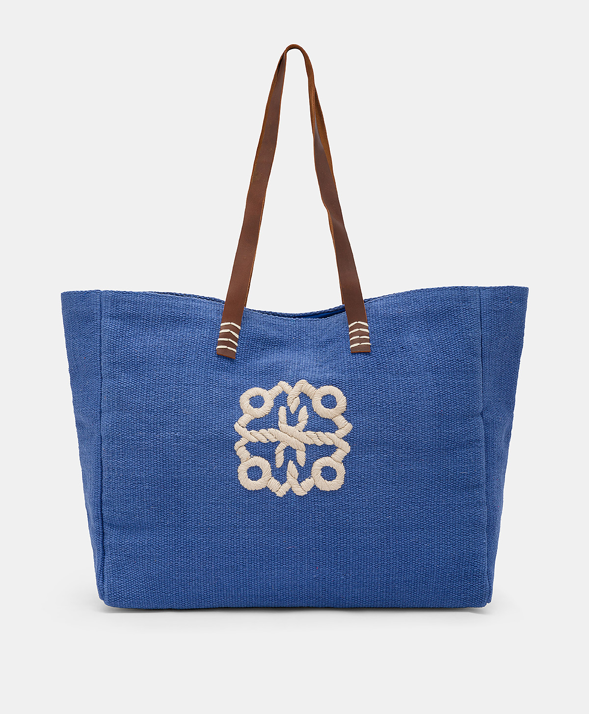 PARAGUAN BAG IN EMBROIDERED CANVAS - BLUE - Momonì