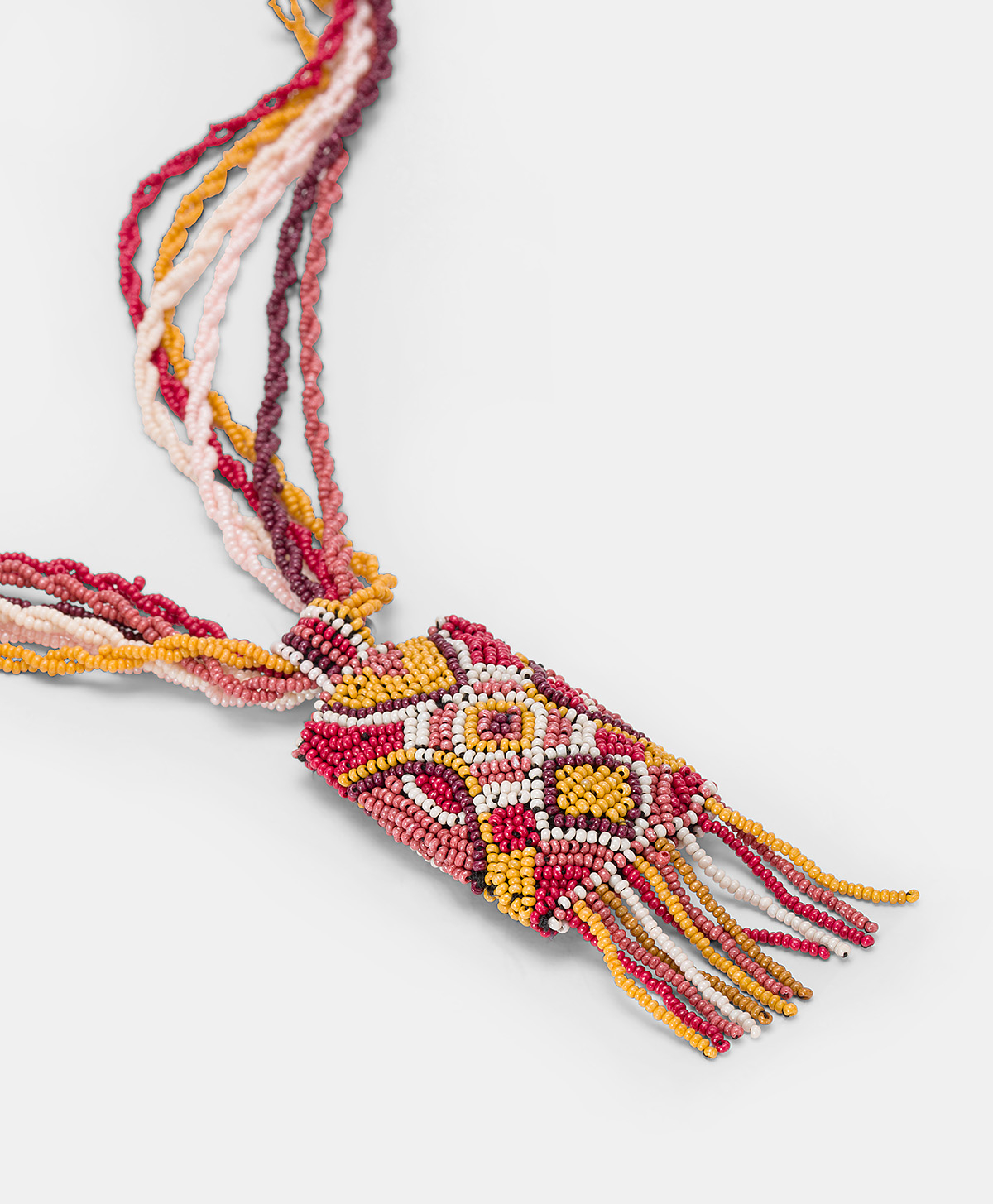VIDRIER NECKLACE WITH BEADS - BURNT/MULTICOLOR - Momonì