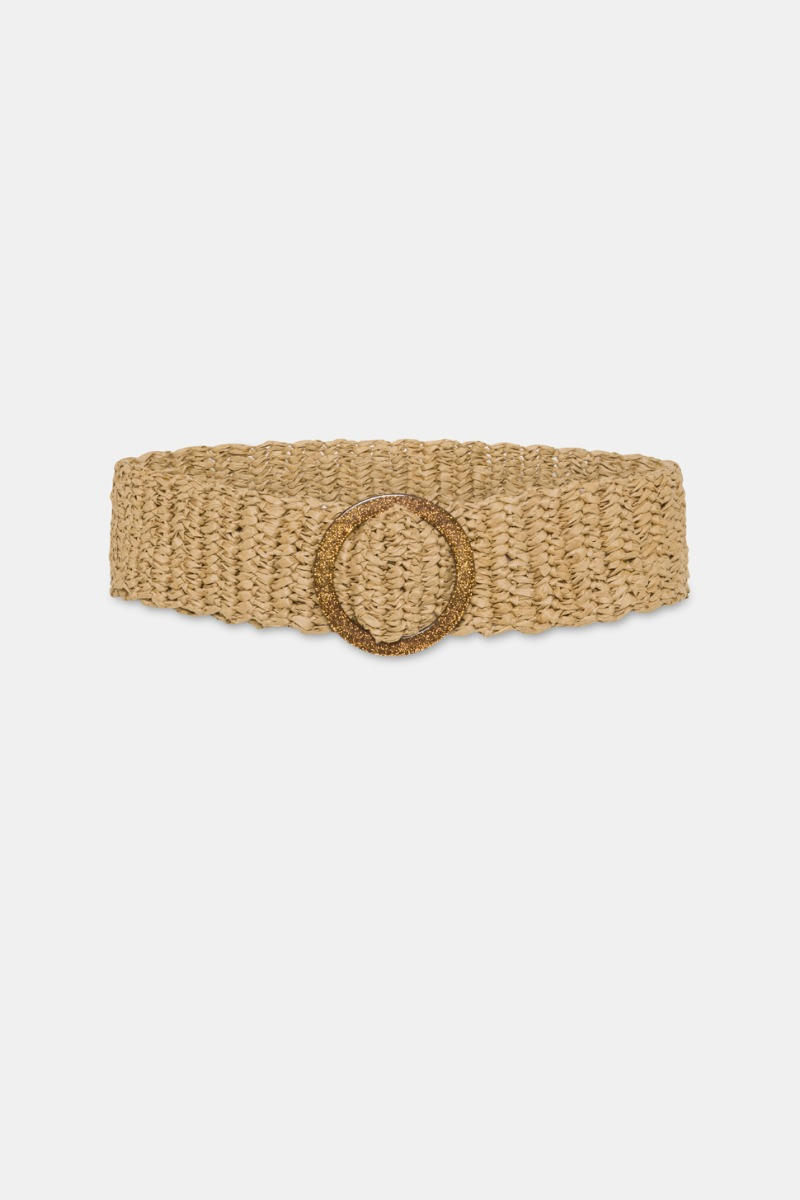 ELODEA RAFIA BELT - NATURAL - Momonì