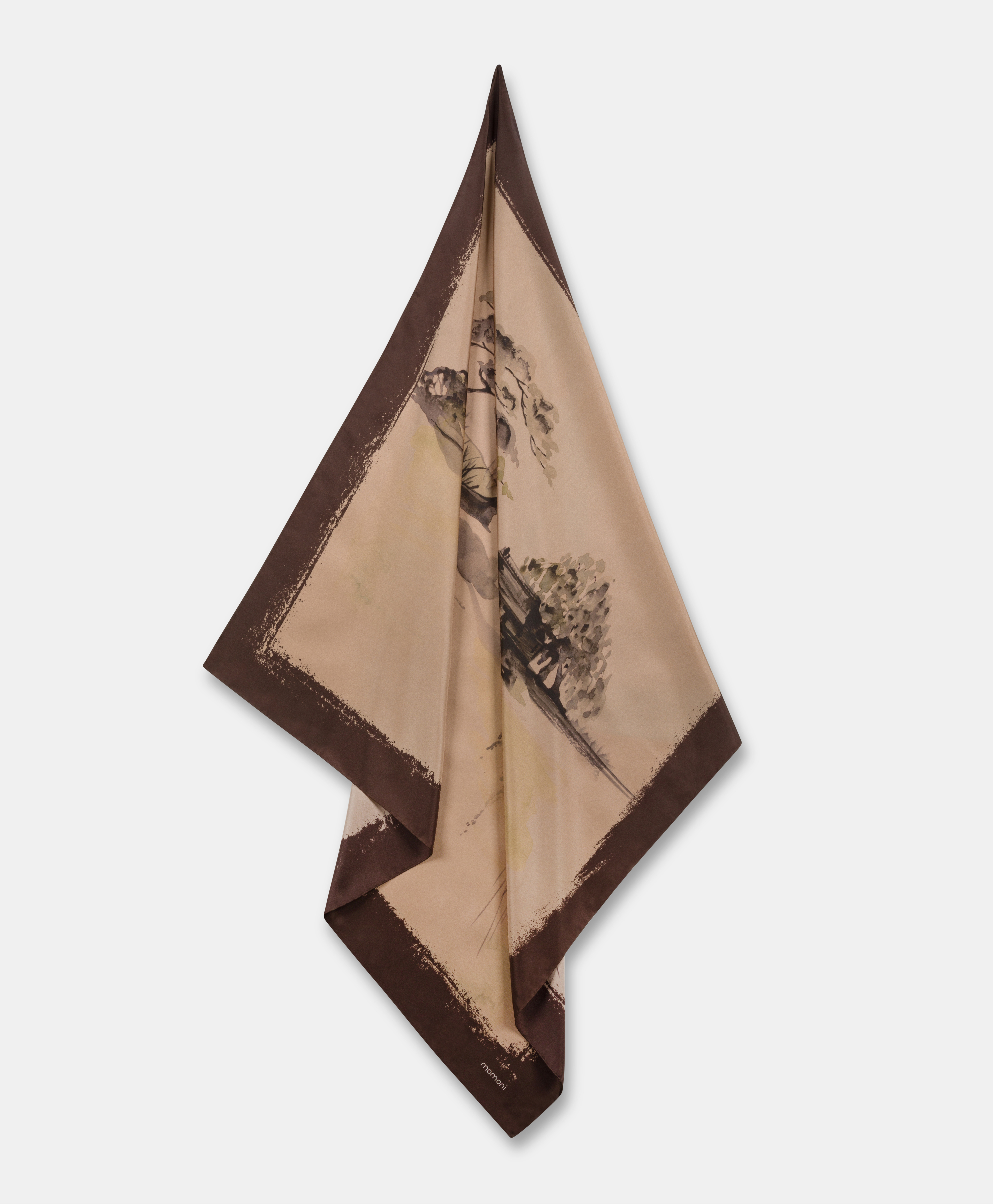 NIPPONIA SILK SCARF - MULTICOLOR COCOA - Momonì