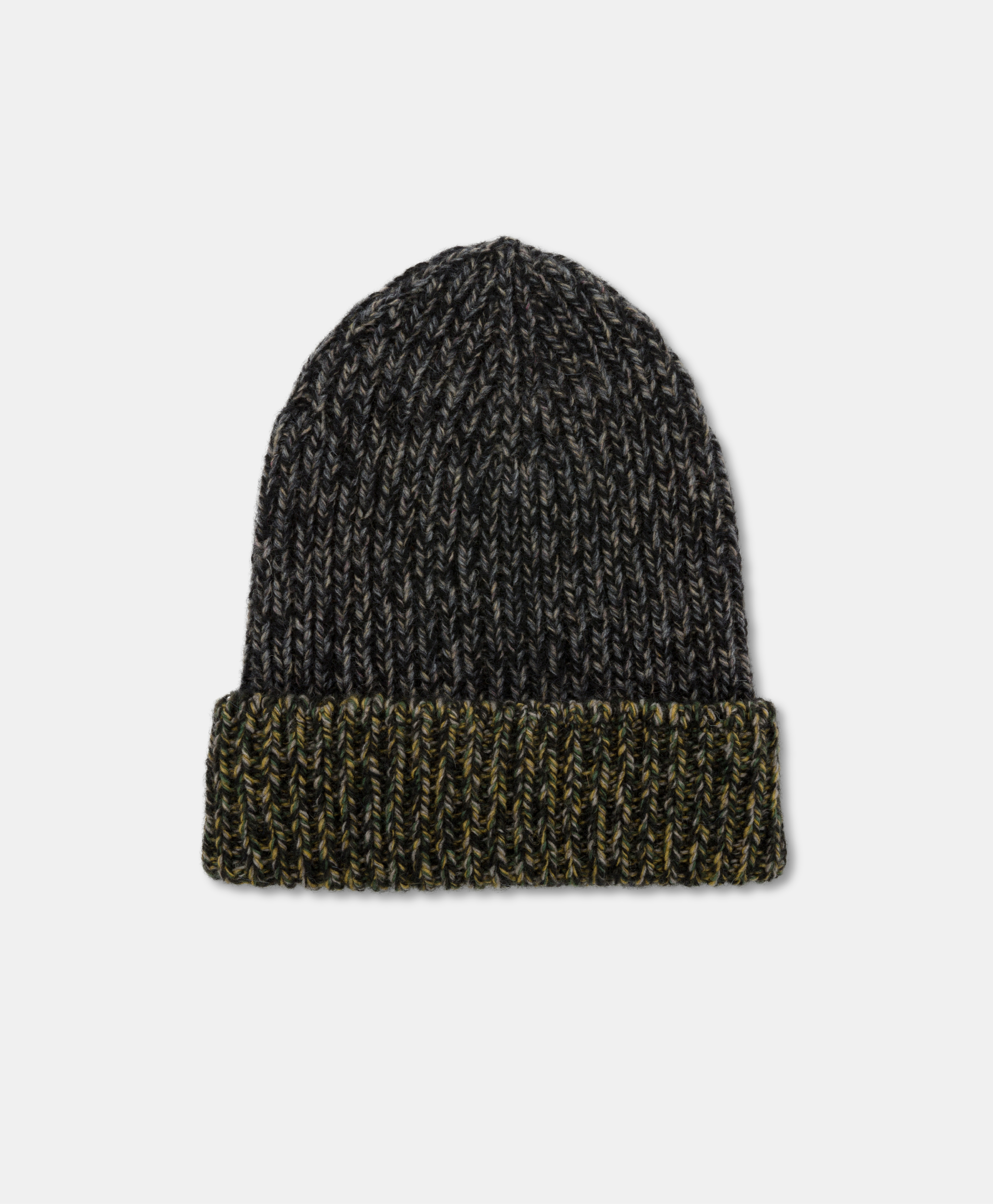 ZIGOLO COLOUR BLOCK MOULINÈ BEANIE - MULTICOLOR GREEN - Momonì