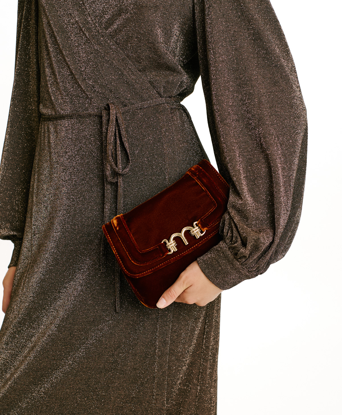 MOMONI MIMI' FLORE BAG IN SMOOTH VELVET - LEATHER - Momonì