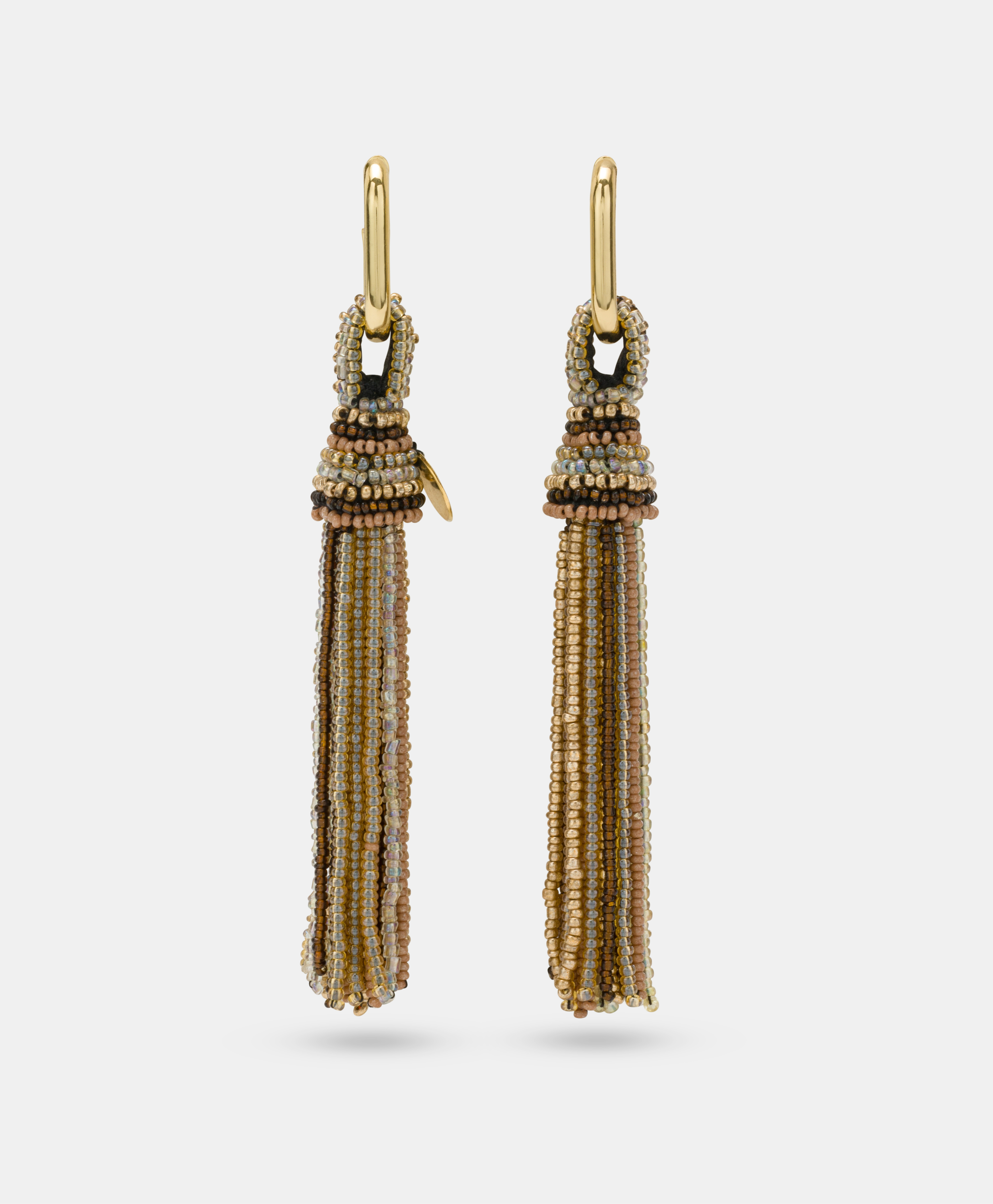 TEMAHI EARRINGS WITH BEADS - GOLD MULTICOLOR - Momonì