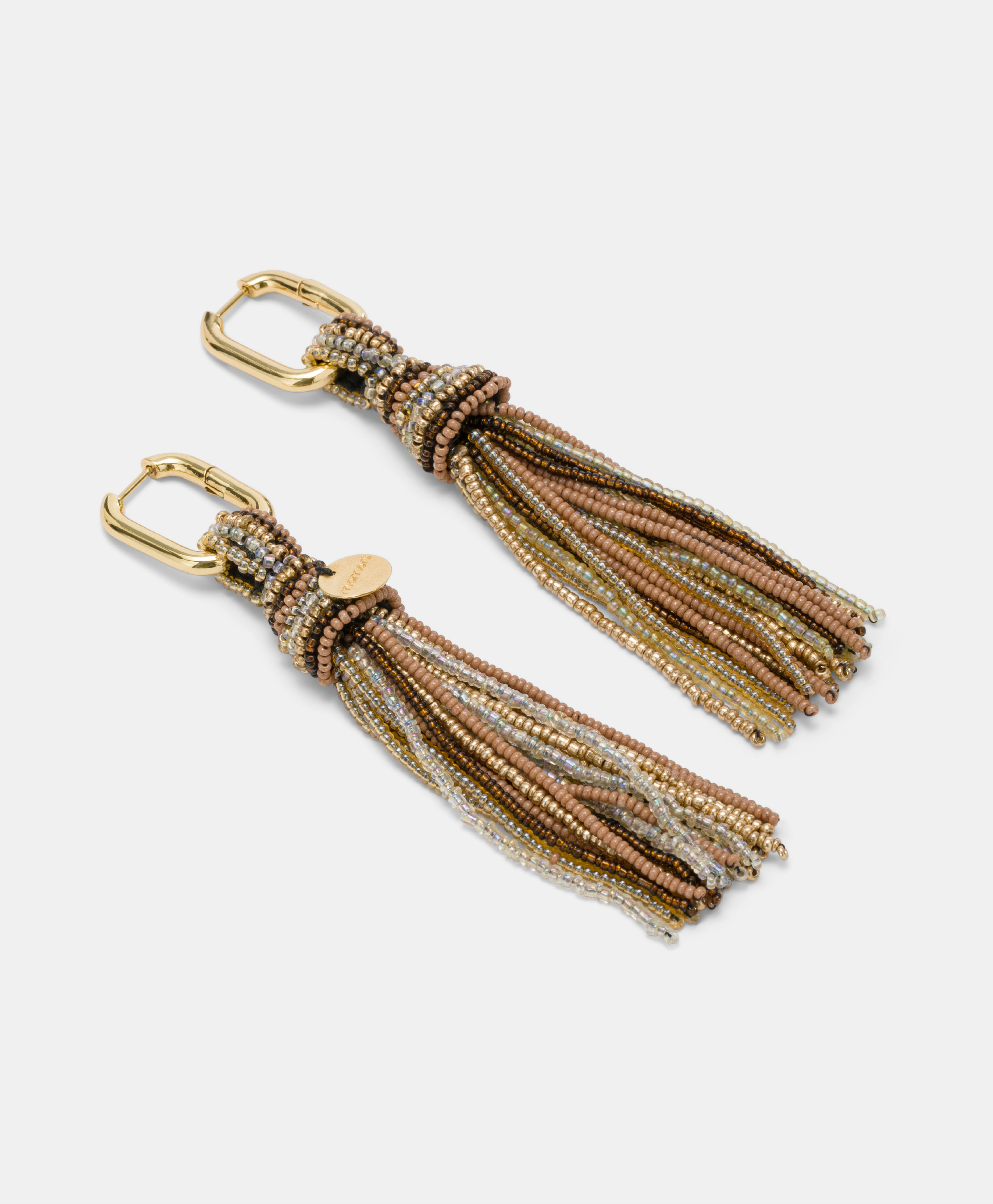 TEMAKI EARRINGS WITH BEADS - GOLD MULTICOLOR - Momonì