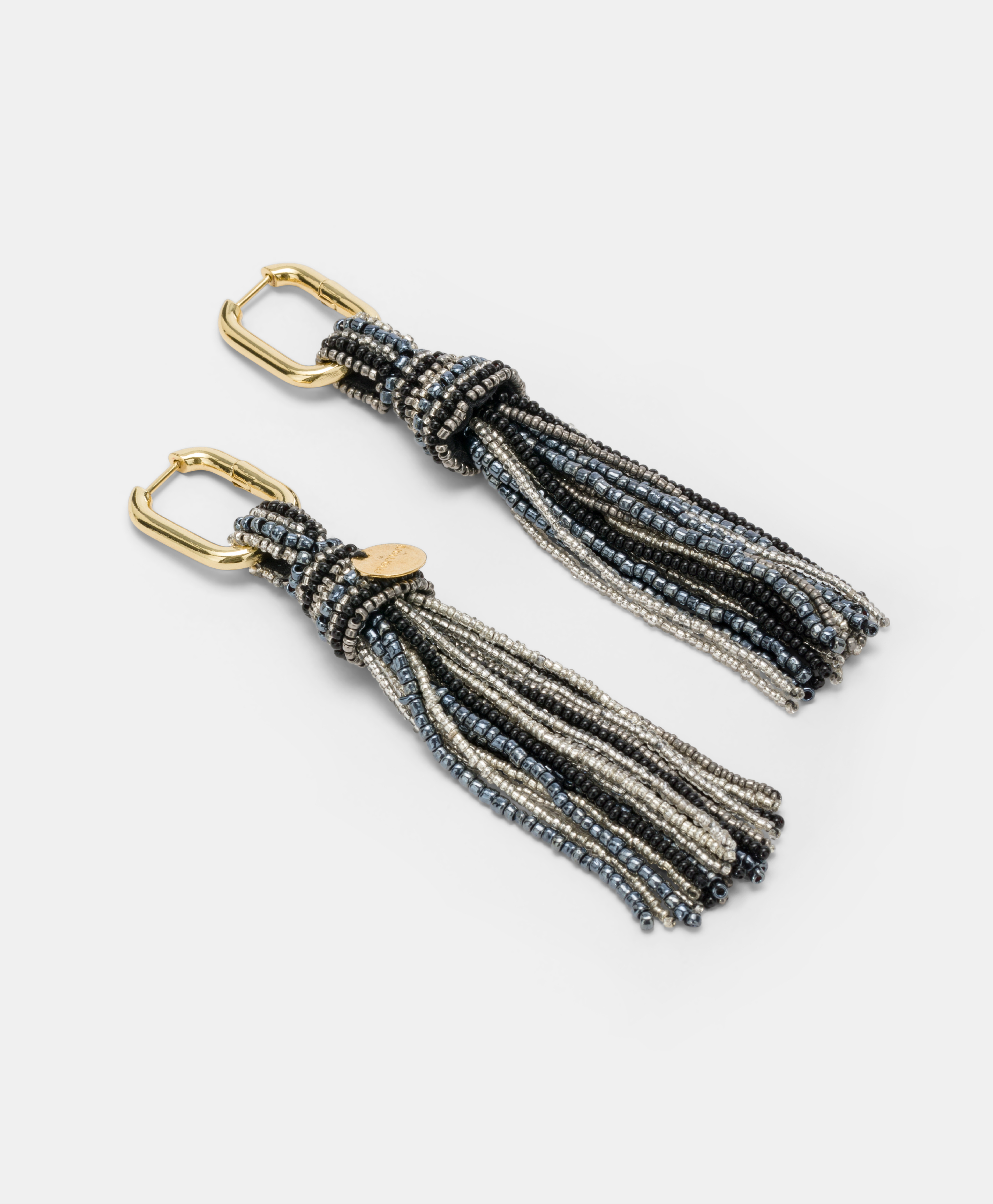 TEMAKI EARRINGS WITH BEADS - GREY MULTICOLOR - Momonì