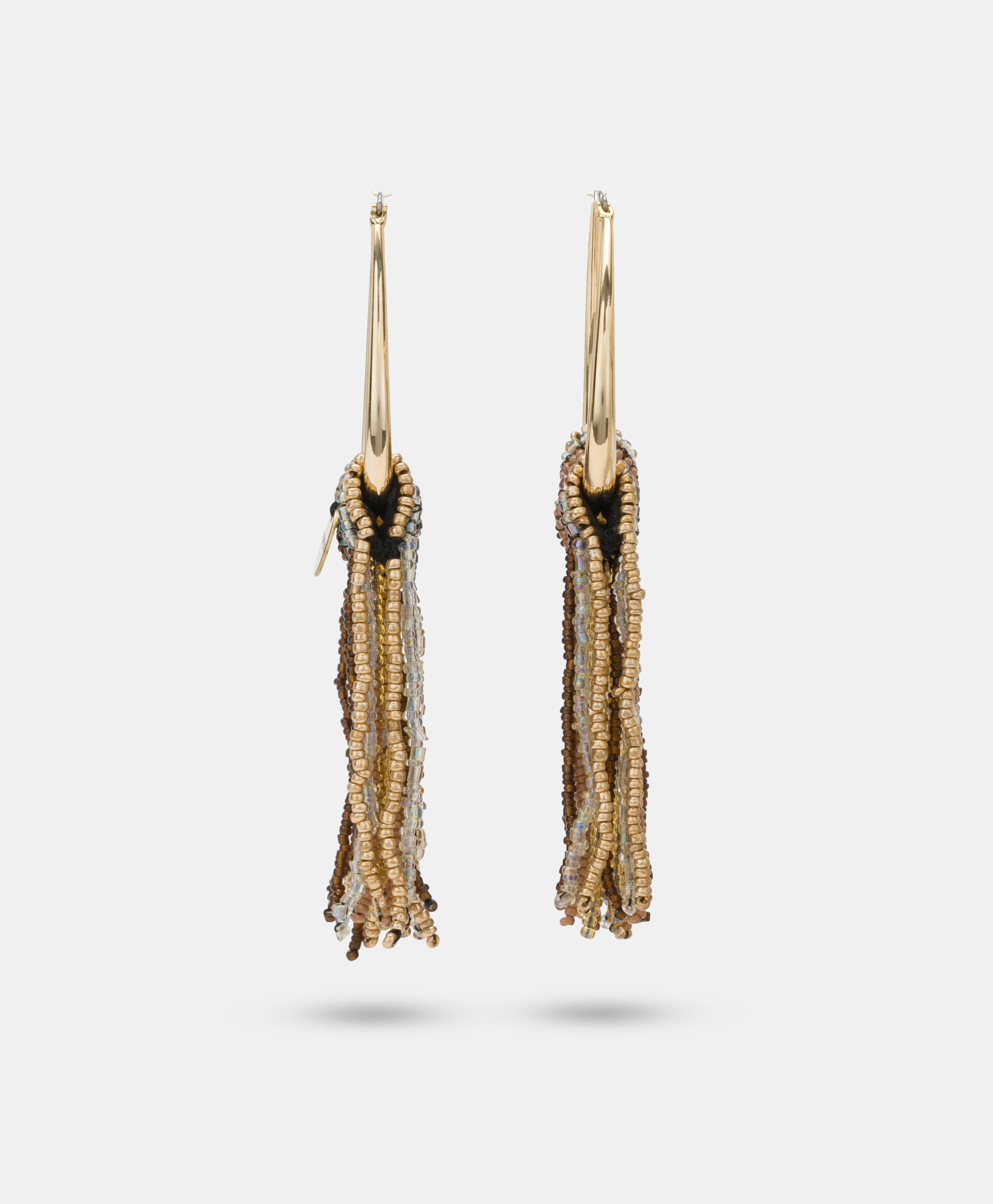 CHABANA EARRINGS WITH BEADS - GOLD MULTICOLOR - Momonì