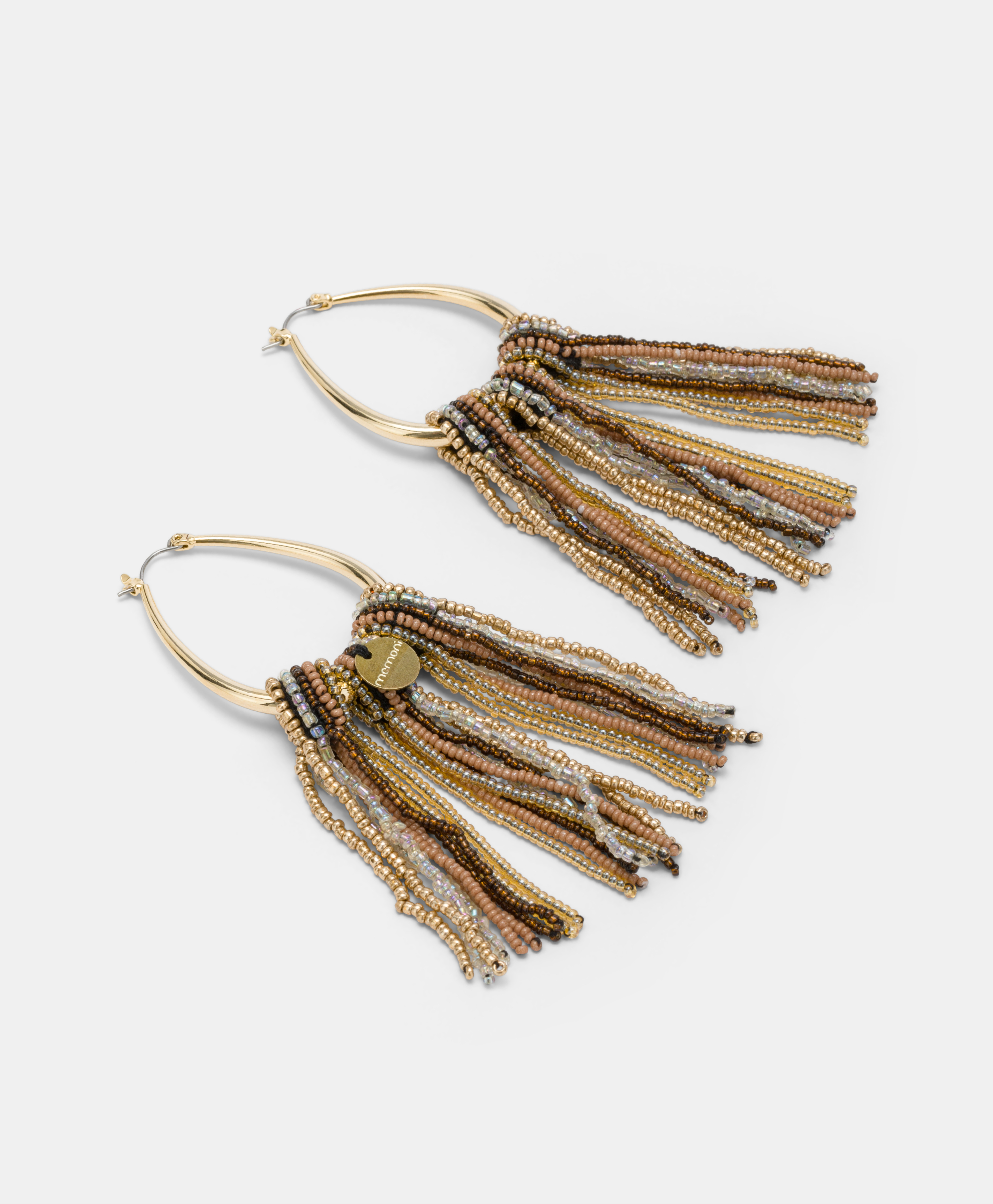 CHABANA EARRINGS WITH BEADS - GOLD MULTICOLOR - Momonì
