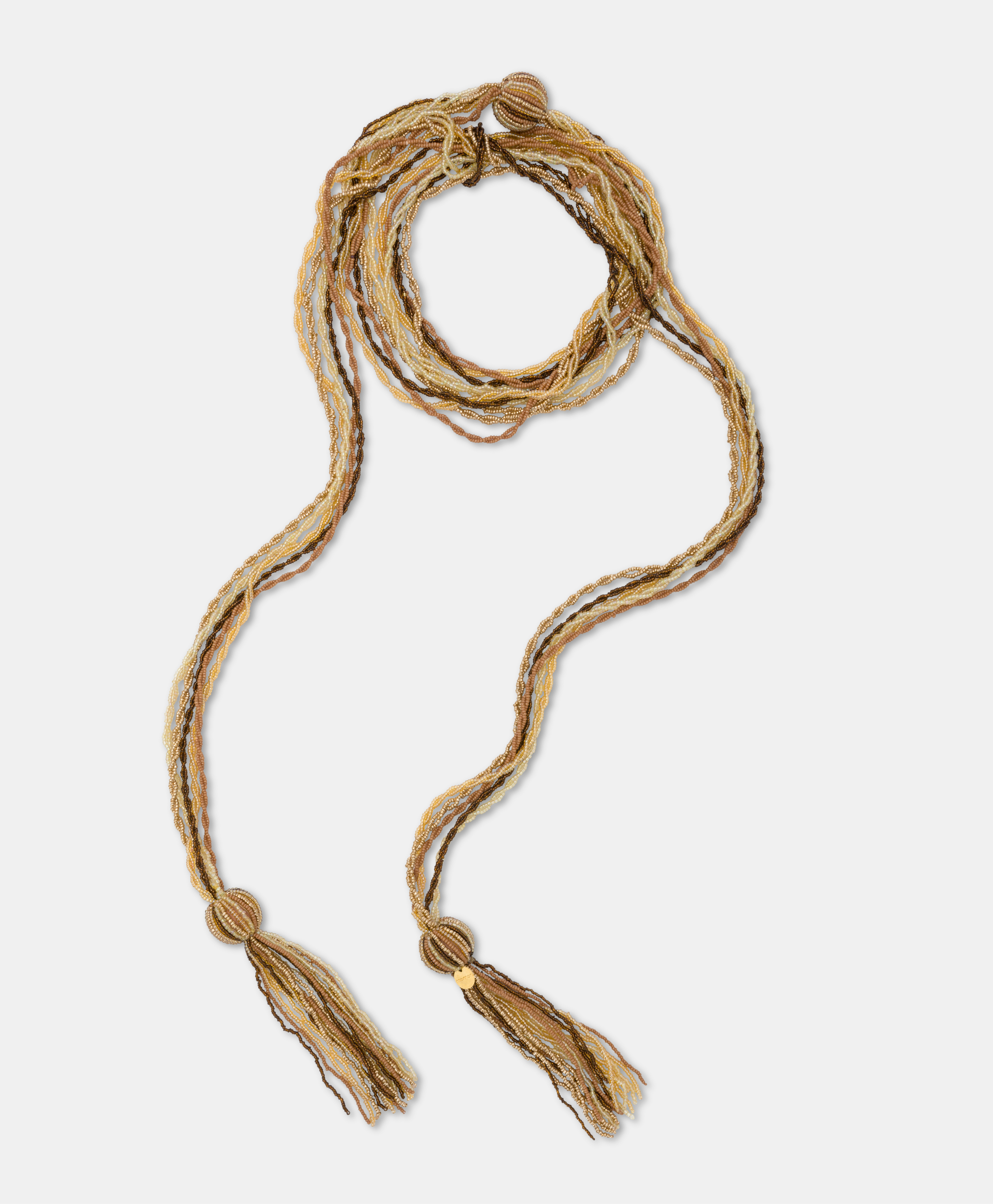 WAKAM NECKLACE WITH BEADS - GOLD MULTICOLOR - Momonì