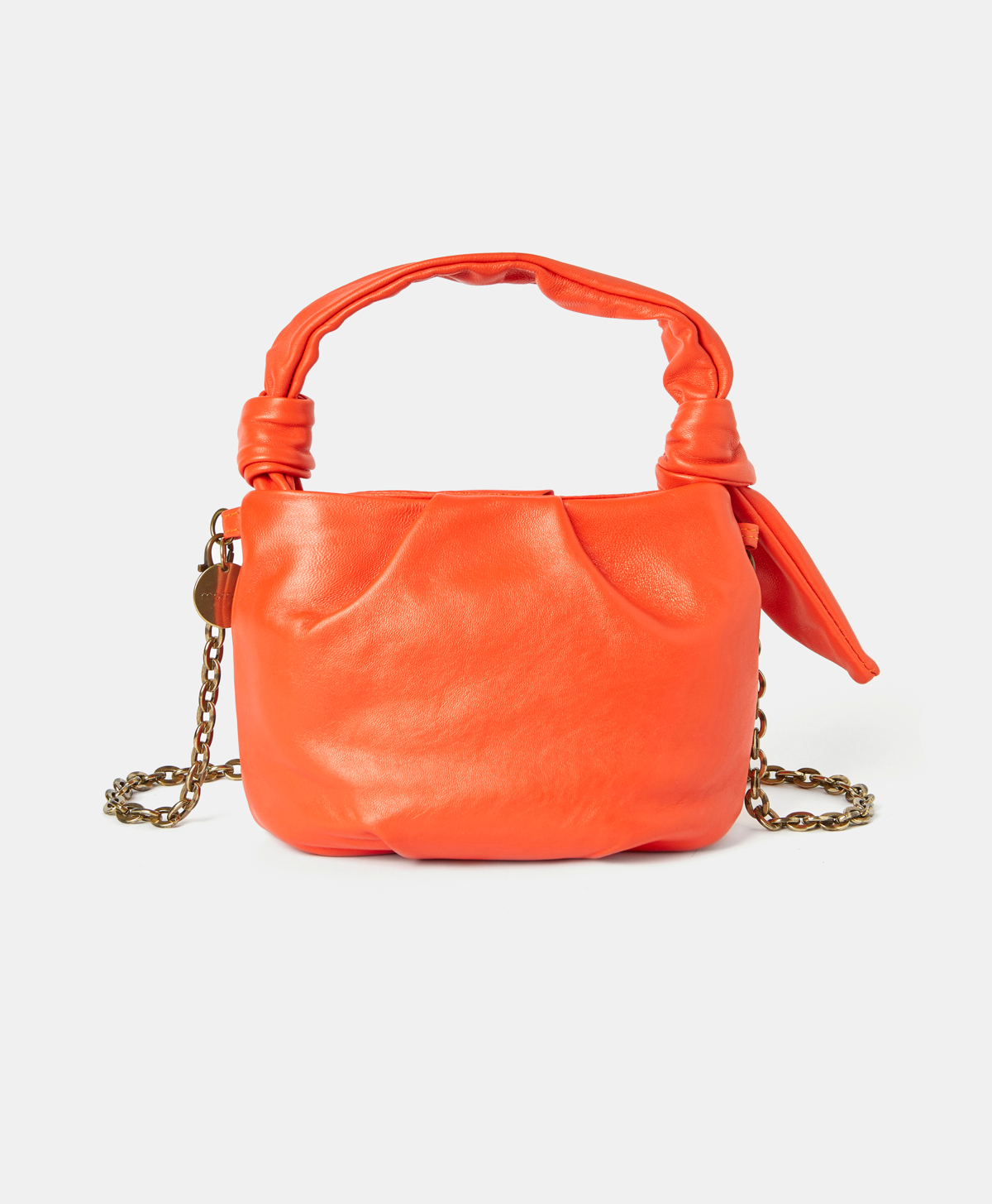 PETIT MADELEINE BAG IN NAPPA LEATHER - CORAL - Momonì