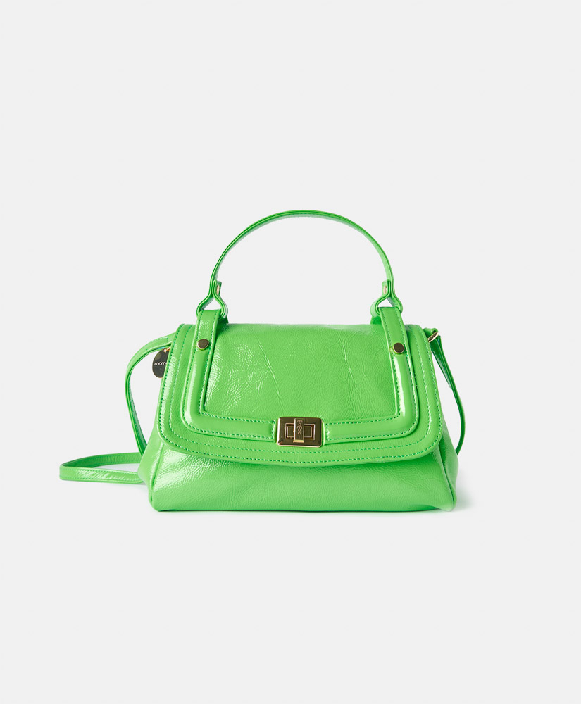 MOMONÌ PETIT FLORE BAG IN PATENT LEATHER - FLUORESCENT - Momonì