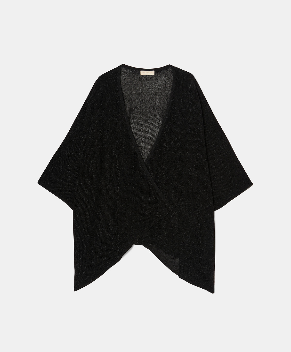 DIVINA CARDIGAN IN VISCOSE AND LUREX - BLACK - Momonì