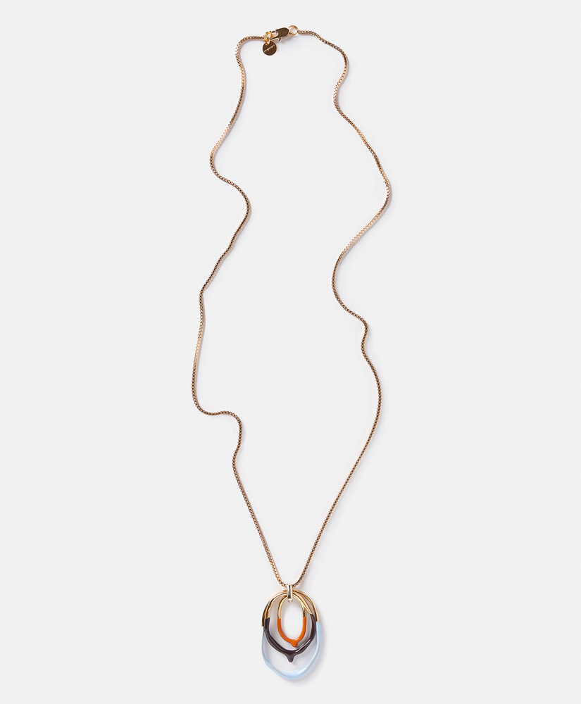 BARBRA DIP-DYED NECKLACE - MULTICOLOR ORANGE - Momonì