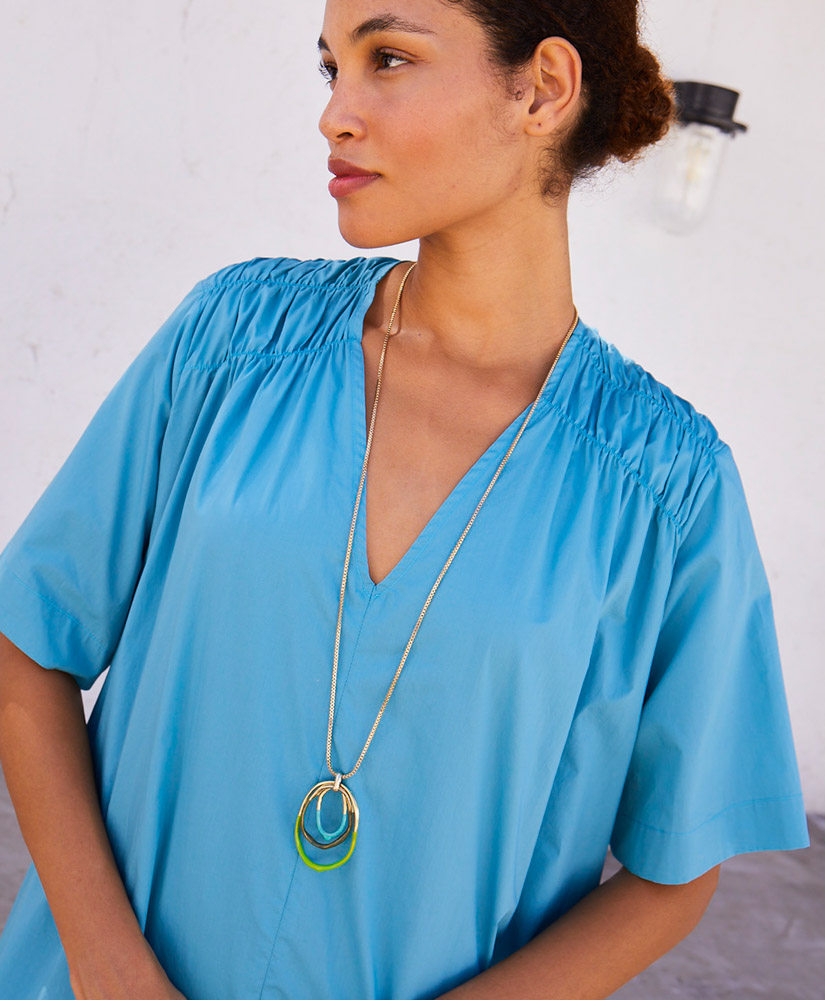 BARBRA DIP-DYED NECKLACE - MULTICOLOR GREEN - Momonì