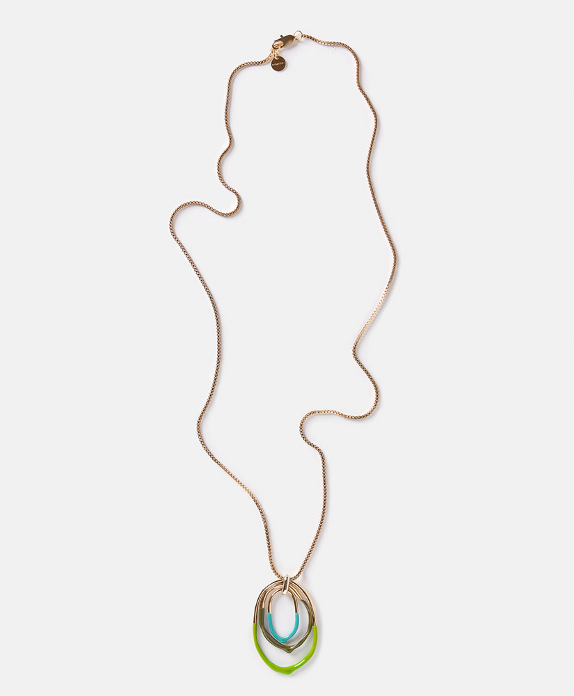 BARBRA DIP-DYED NECKLACE - MULTICOLOR GREEN - Momonì